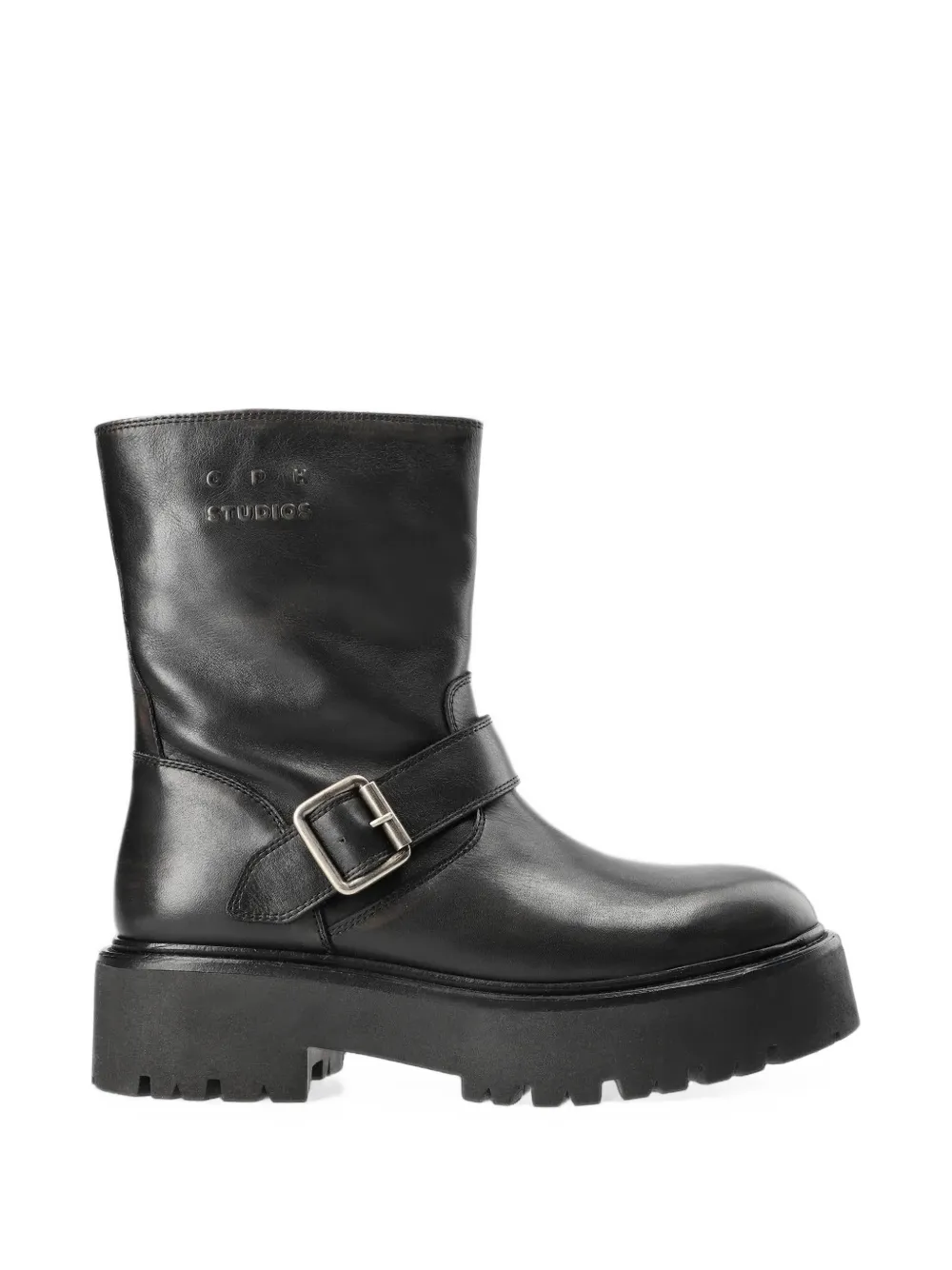 Copenhagen Studios Buckled Chunky-sole Boots In Black