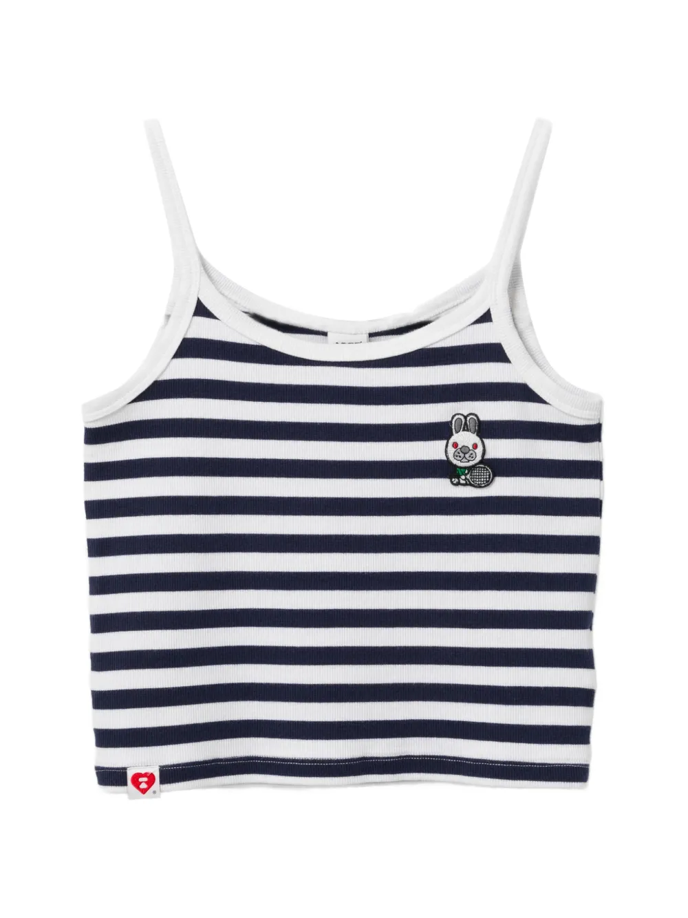 APEE™ by *A BATHING APE® rabbit striped appliqué top