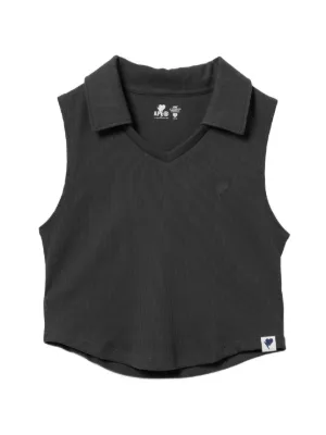 J.Lindeberg Vネックノースリーブ トップ | ブラック | FARFETCH JP