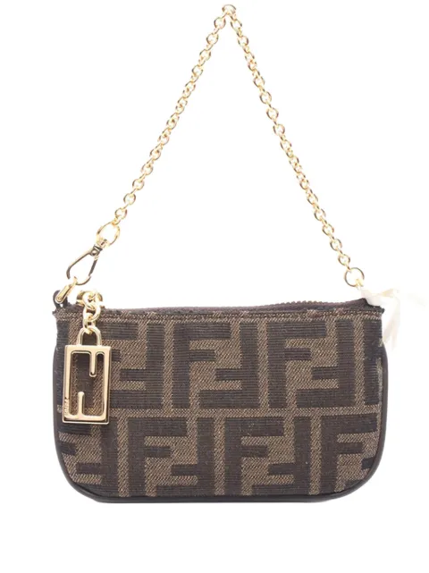 Fendi Pre-Owned 2000-2010 Mini Zucca Canvas Baguette Pouch handbag