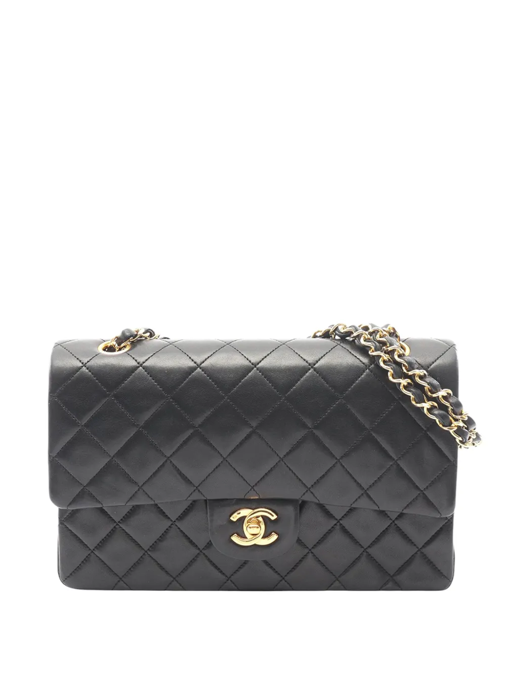 CHANEL Pre-Owned 1986-1988 Medium Classic Lambskin Double Flap shoulder bag - Nero