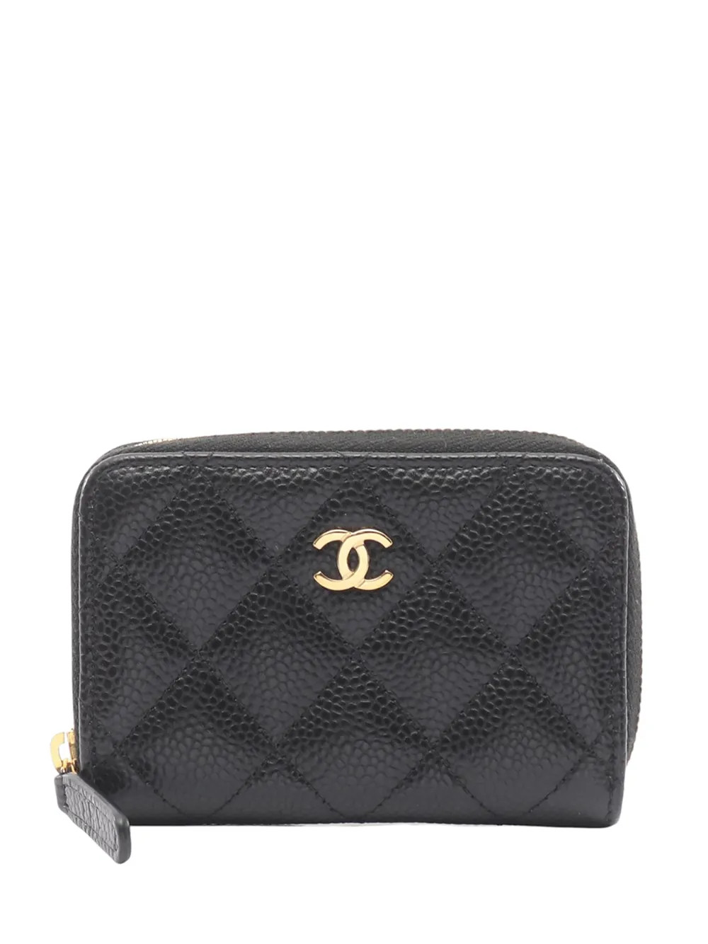 CHANEL Pre-Owned 2021-2026 Caviar Zippy Purse coin pouch - Nero