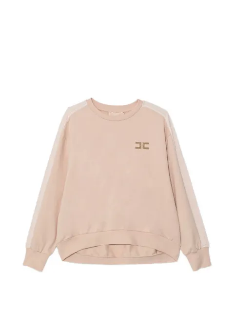 Elisabetta Franchi Kids suéter con placa del logo y rayas laterales