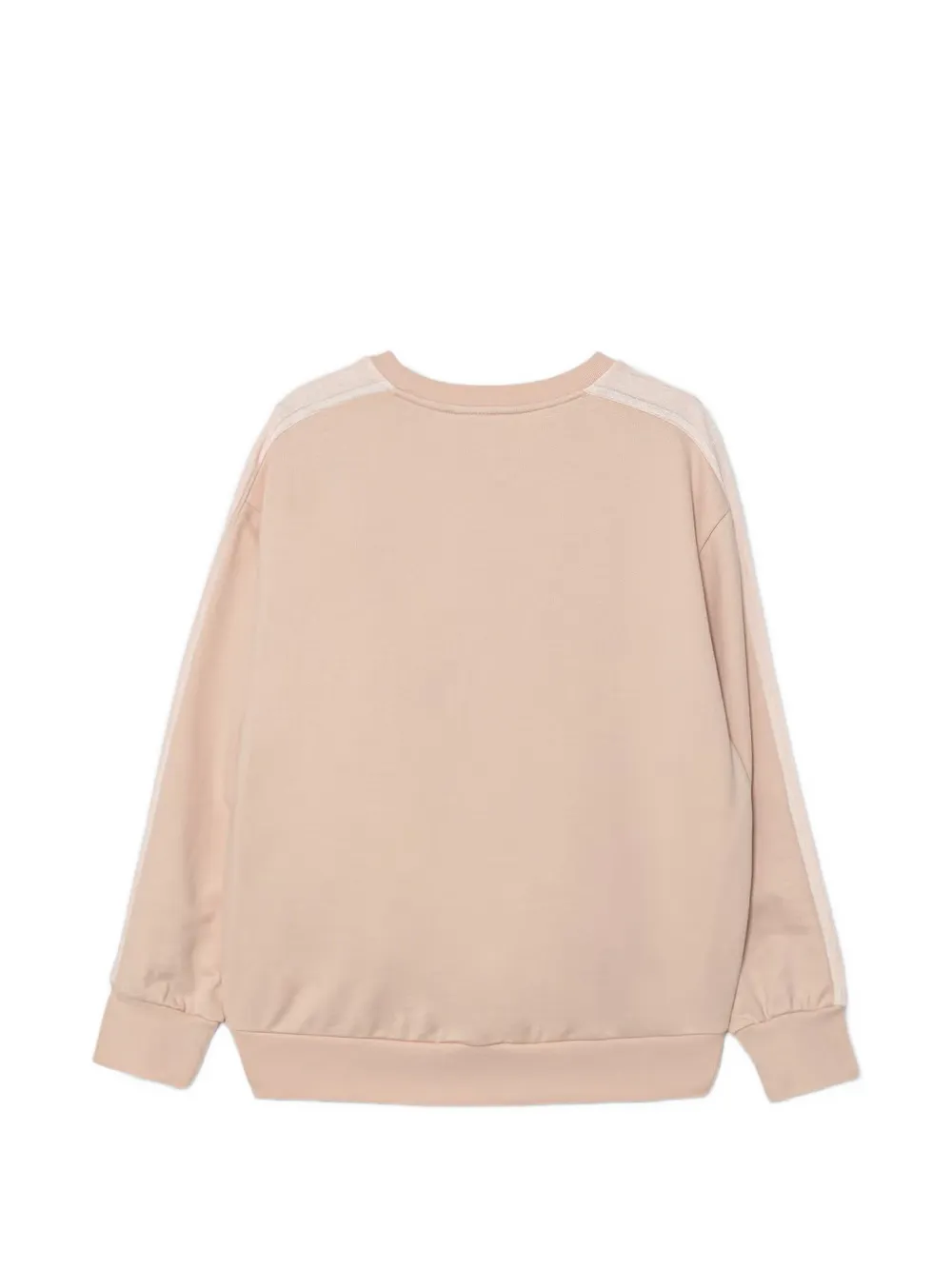Elisabetta Franchi Kids Sweater met zijstreep en logo-plakkaat Beige