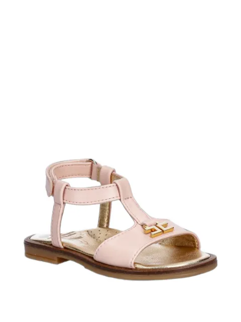 Elisabetta Franchi Kids logo-plaque touch-strap sandals