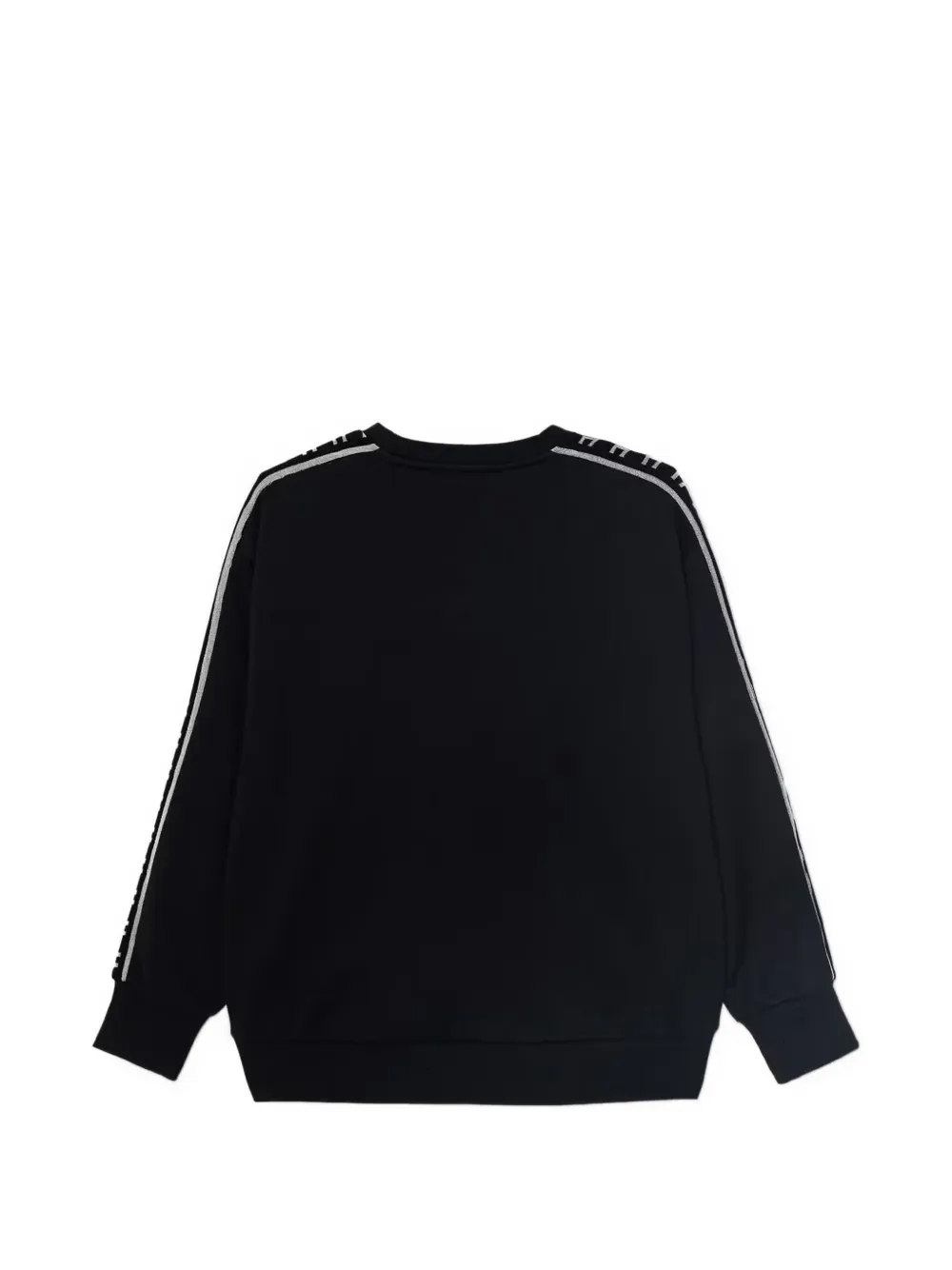 Elisabetta Franchi Kids logo-tape sequin-logo sweatshirt Zwart