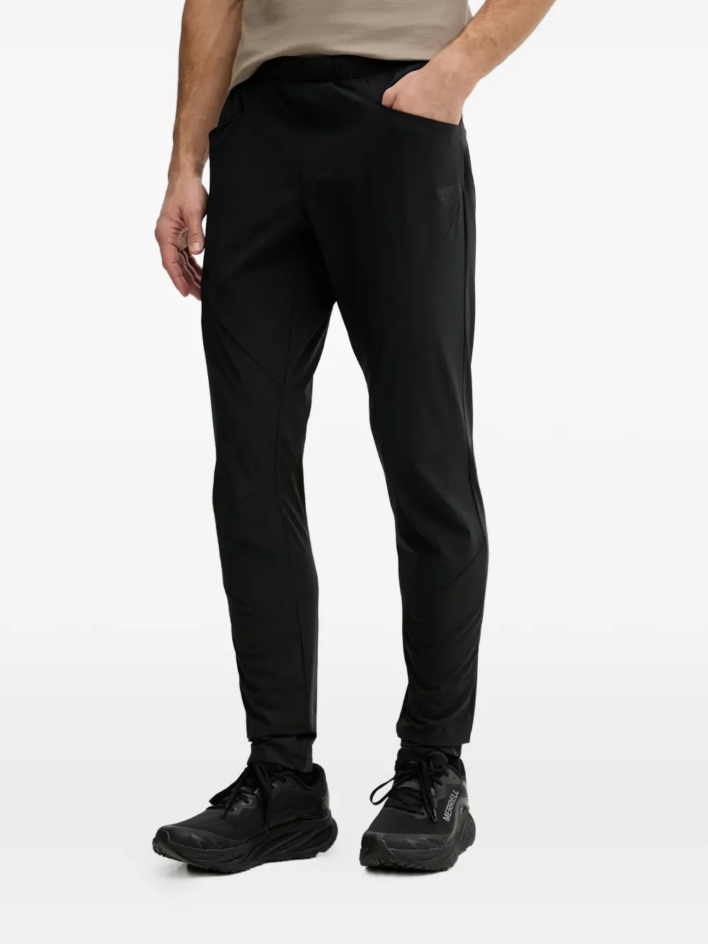 DYNAFIT Traverse Hybrid Dynastretch logo-patch track pants - Nero