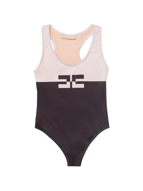 Elisabetta Franchi Kids logo-print racerback swimsuit