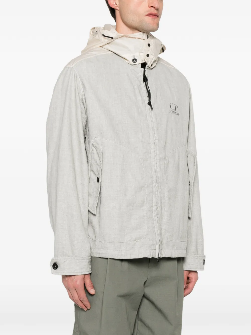 C.P. Company Jack met capuchon en vlakken Beige