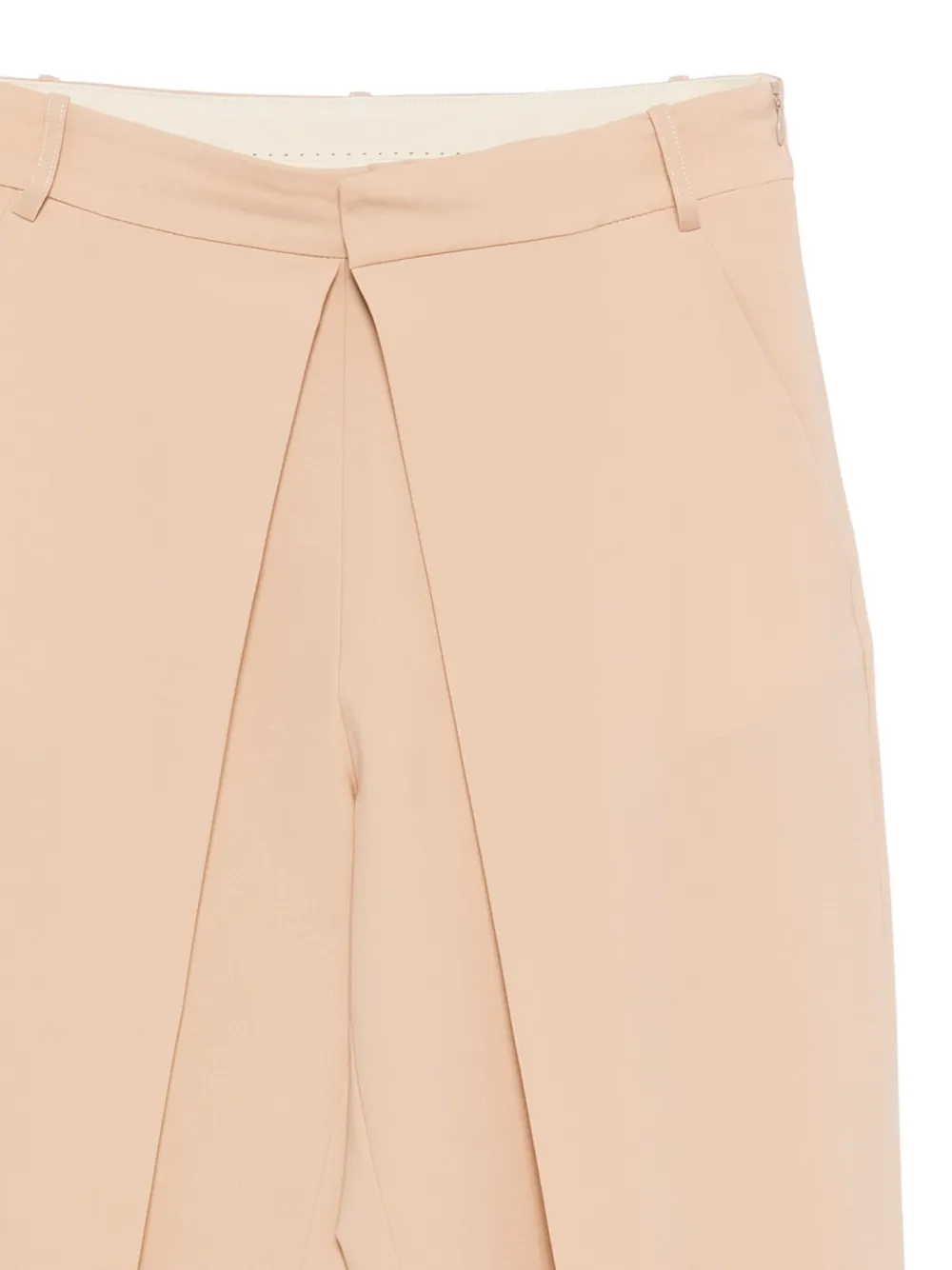 Alysi Broek met geplooide zak Beige
