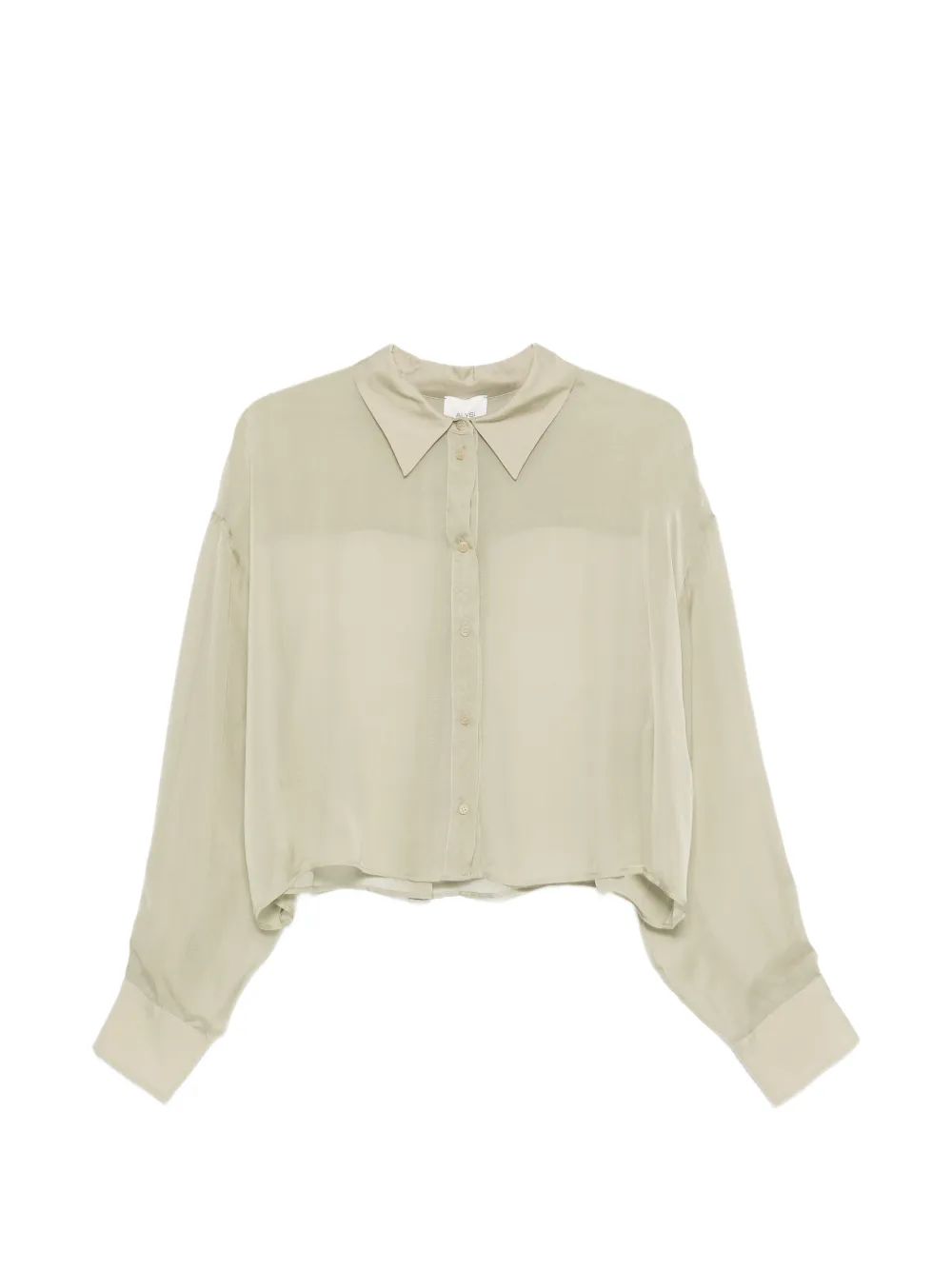 Alysi long-sleeve cropped shirt - Verde