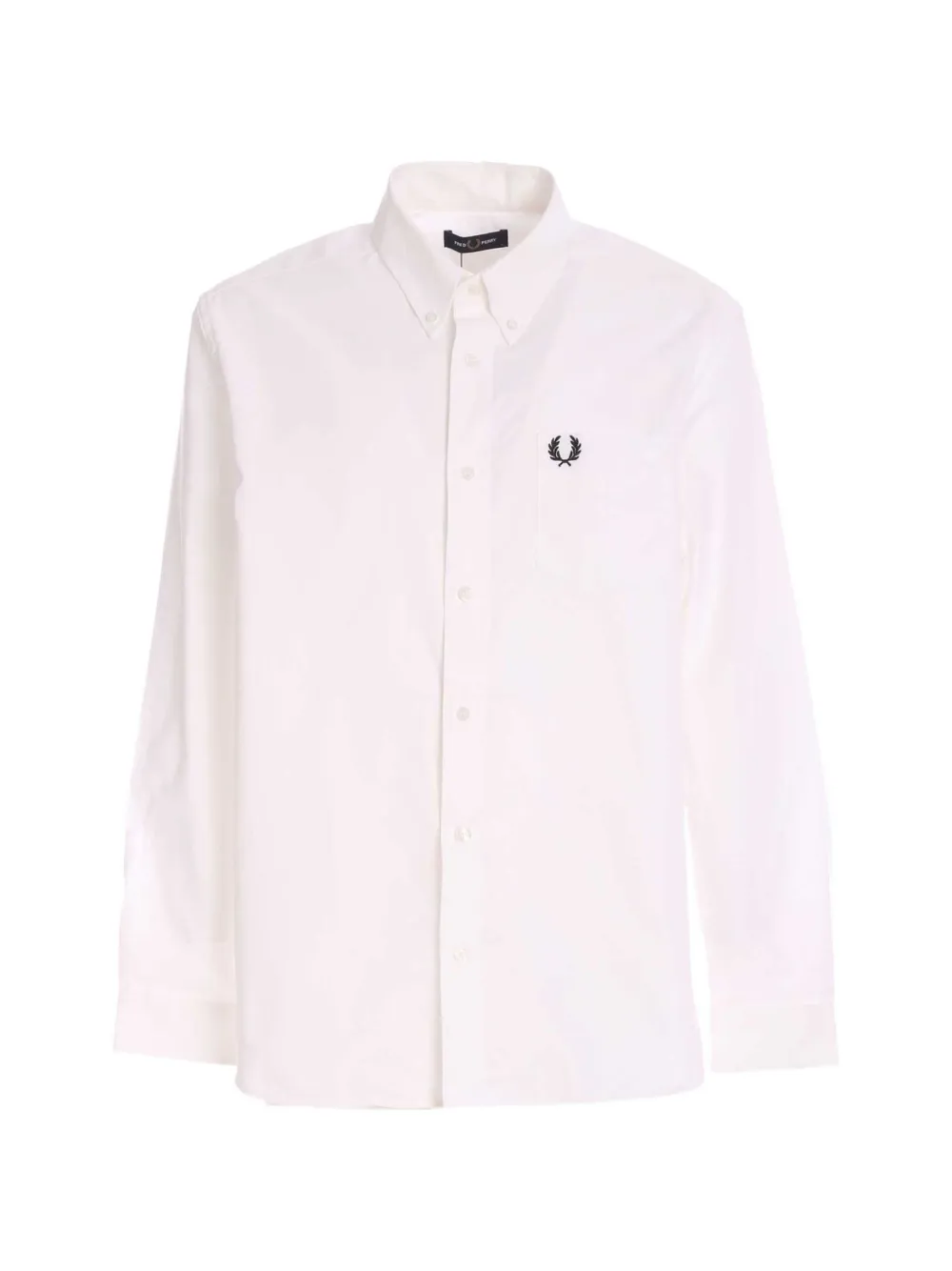 Fred Perry logo-embroidered button-down shirt - Bianco