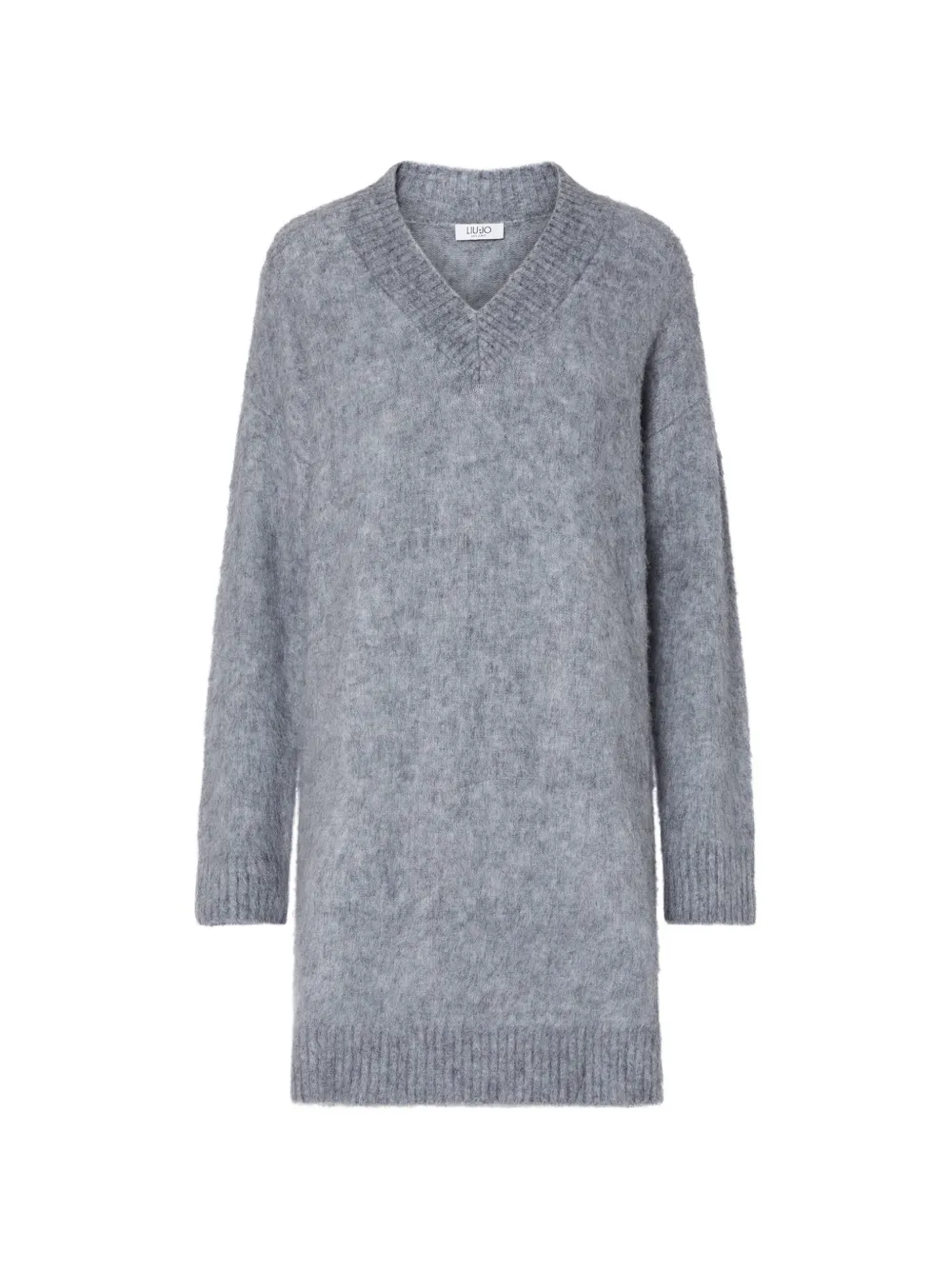 LIU JO short dress in wool brushed - Grigio
