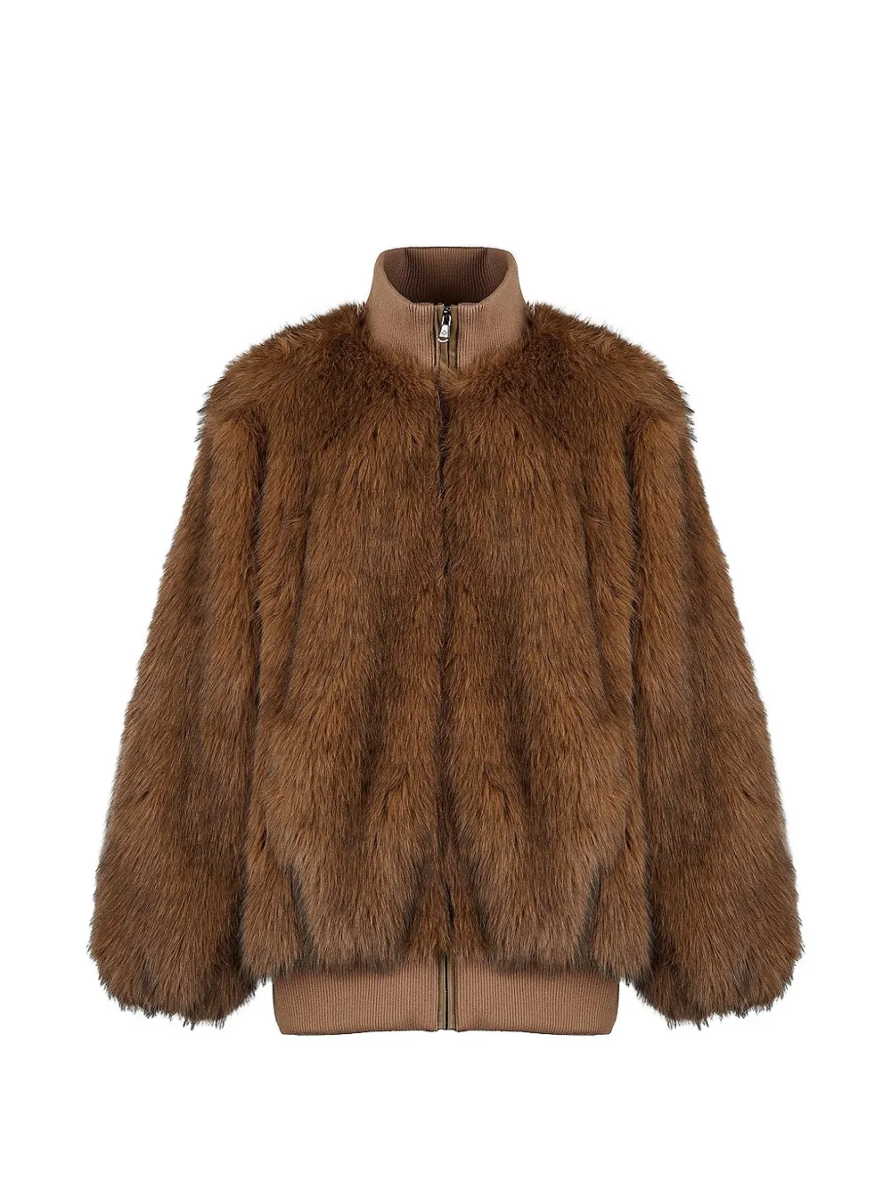 Canadian Argyle faux-fur ribbed-trim jacket Bruin