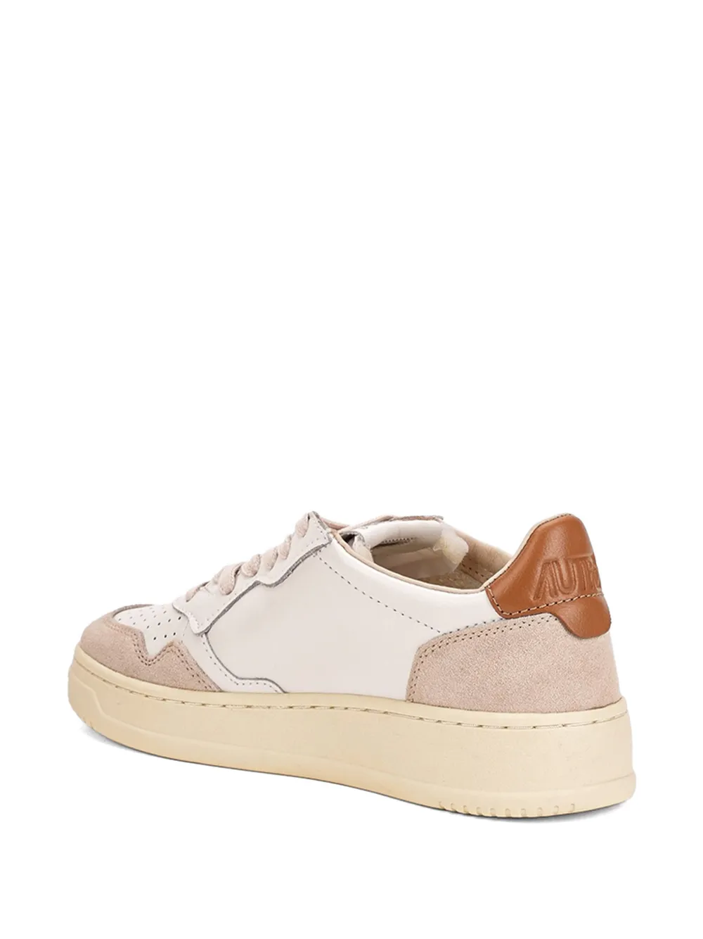 Autry perforated panelled sneakers Beige