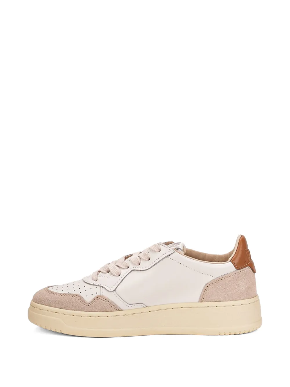 Autry perforated panelled sneakers Beige
