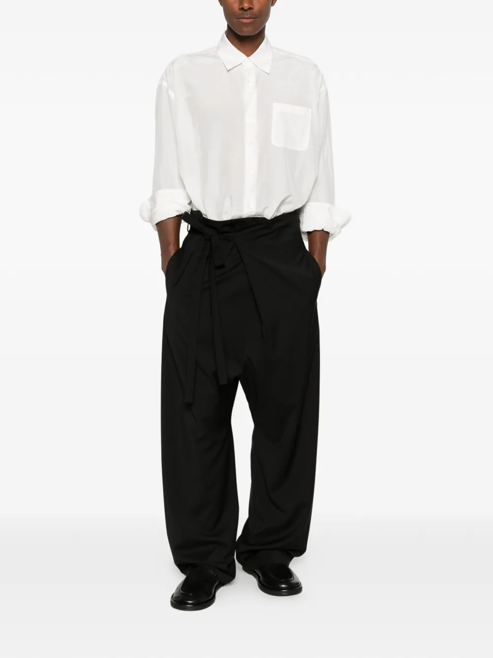 Fear Of God Broek met gestrikte taille en wikkeldesign Zwart
