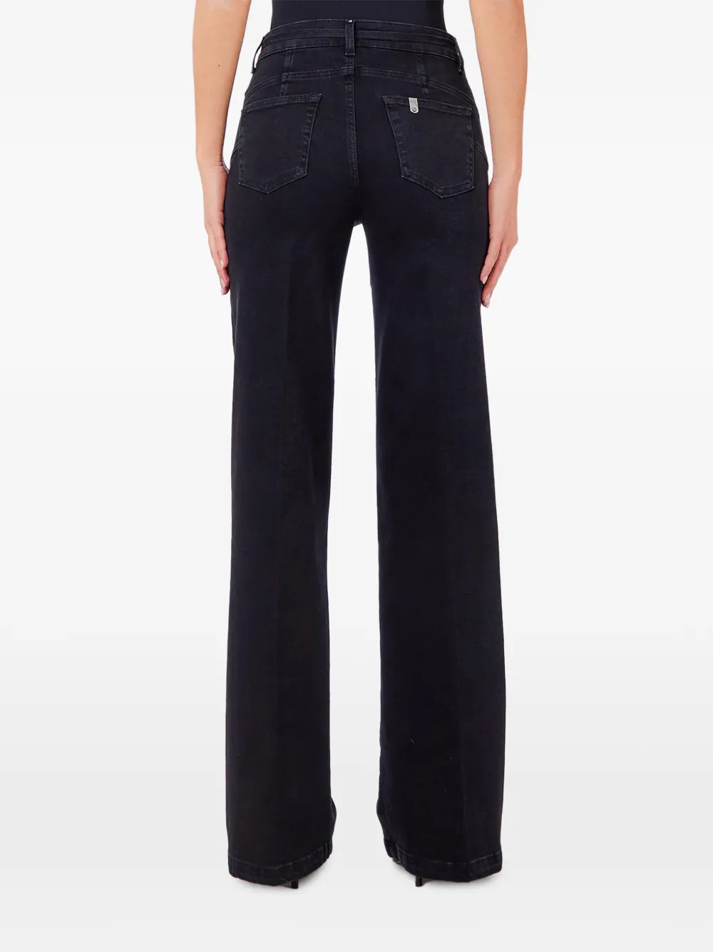LIU JO Flared jeans met ceintuur Zwart