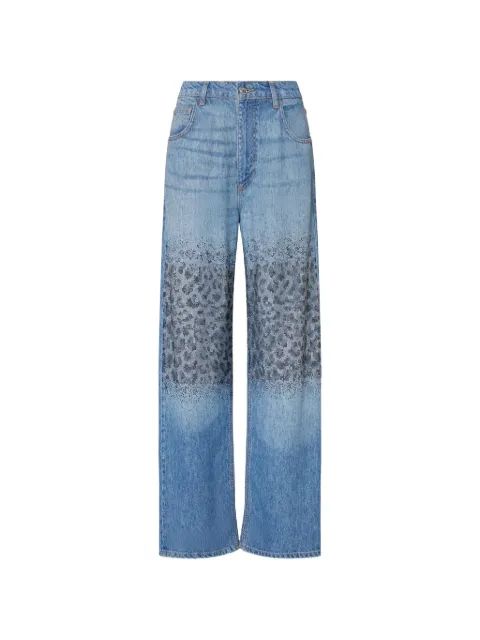 LIU JO rhinestone leopard-pattern jeans