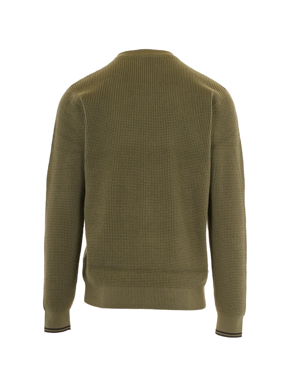 Fred Perry Wafelgebreide trui met geborduurd logo Groen
