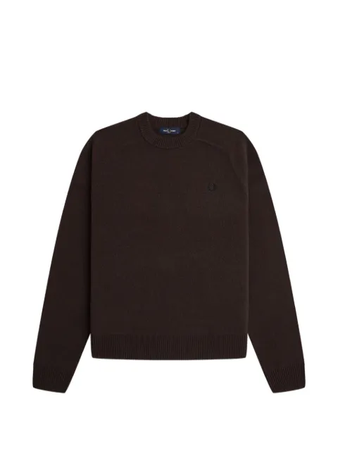 Fred Perry logo-embroidered raglan-sleeve sweater