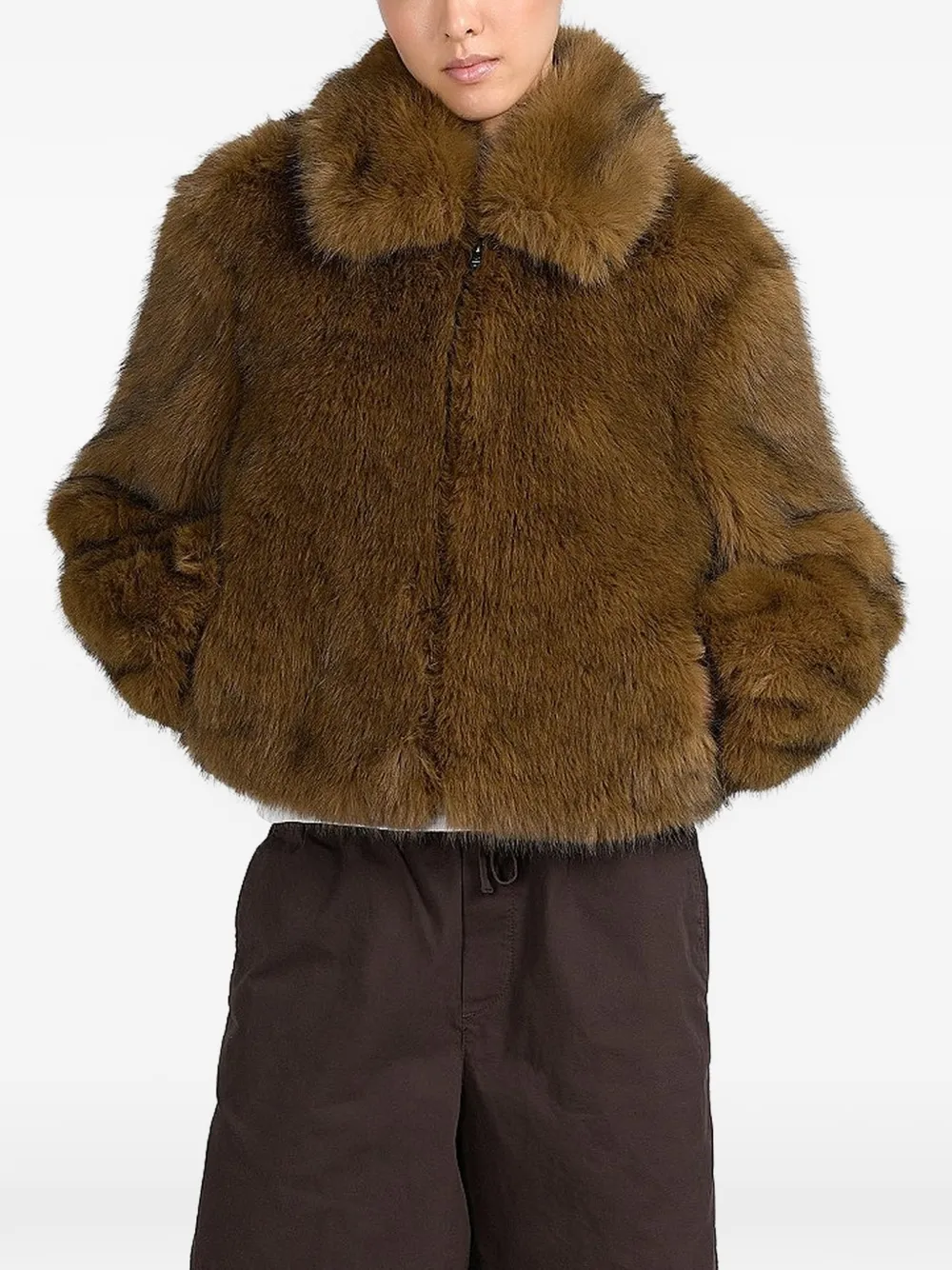 Canadian Alberta faux-fur collar jacket Bruin