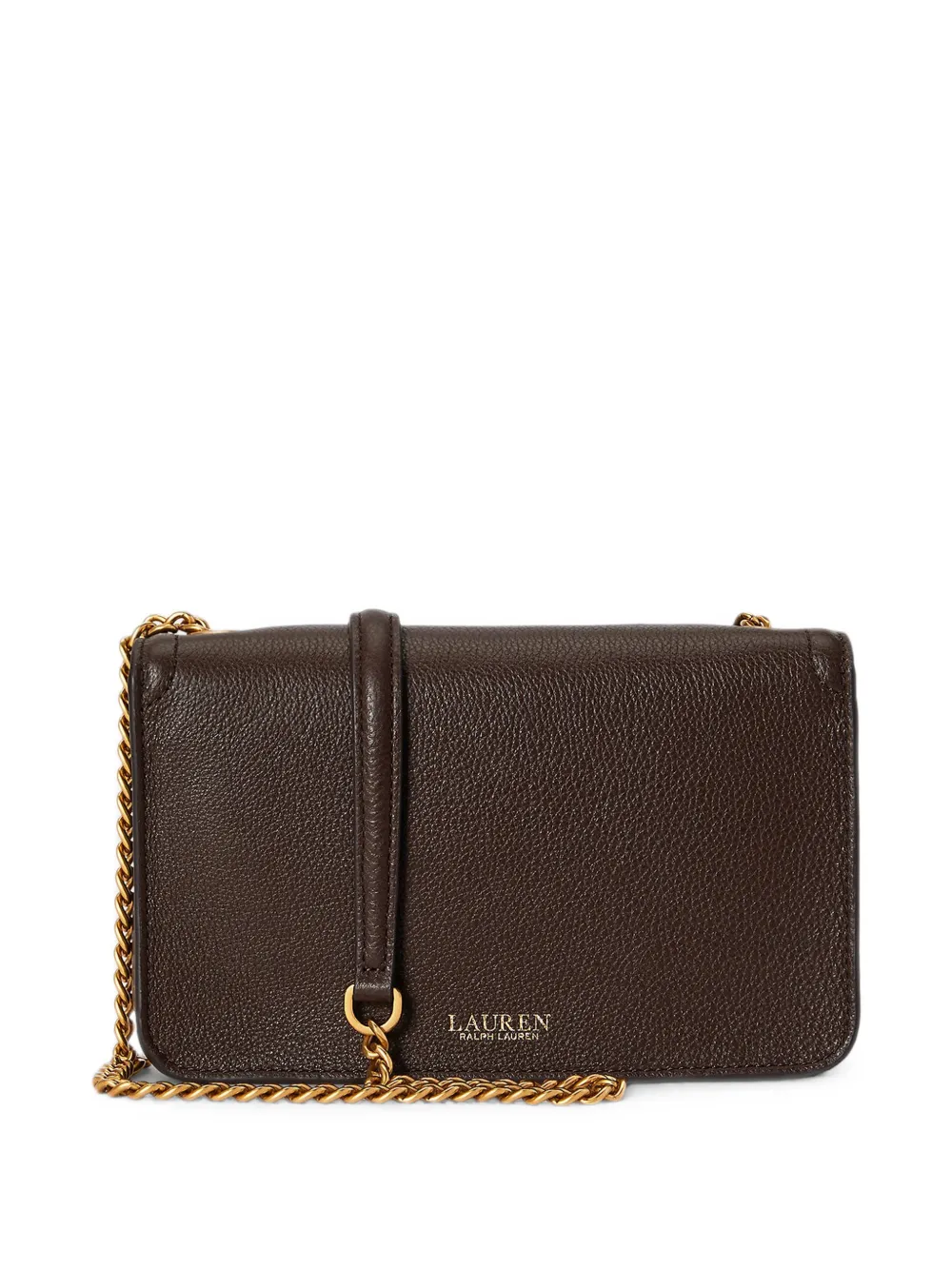 Lauren Ralph Lauren Bradley schoudertas met schakelketting en logo-plakkaat Bruin