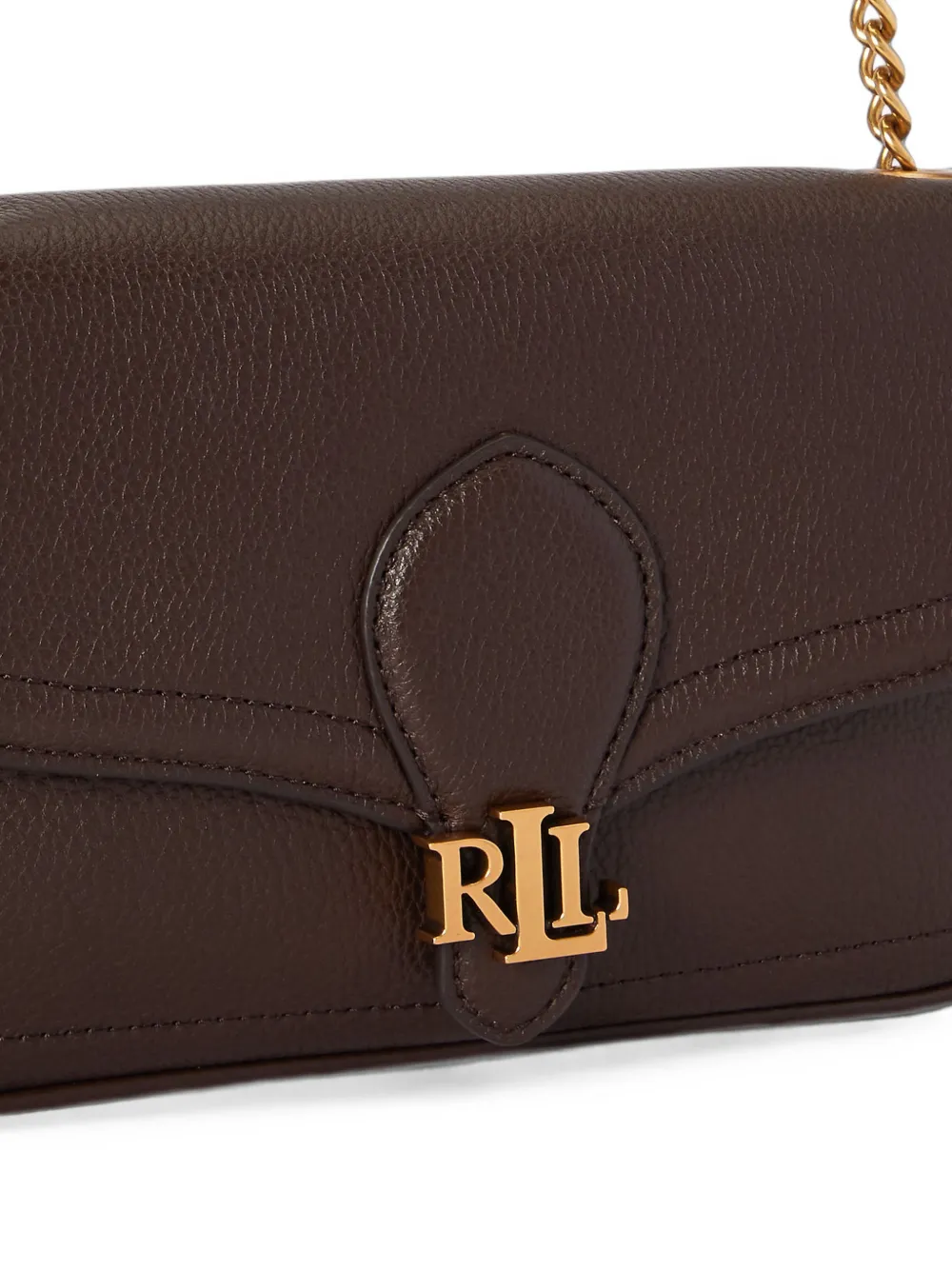 Lauren Ralph Lauren Bradley schoudertas met schakelketting en logo-plakkaat Bruin
