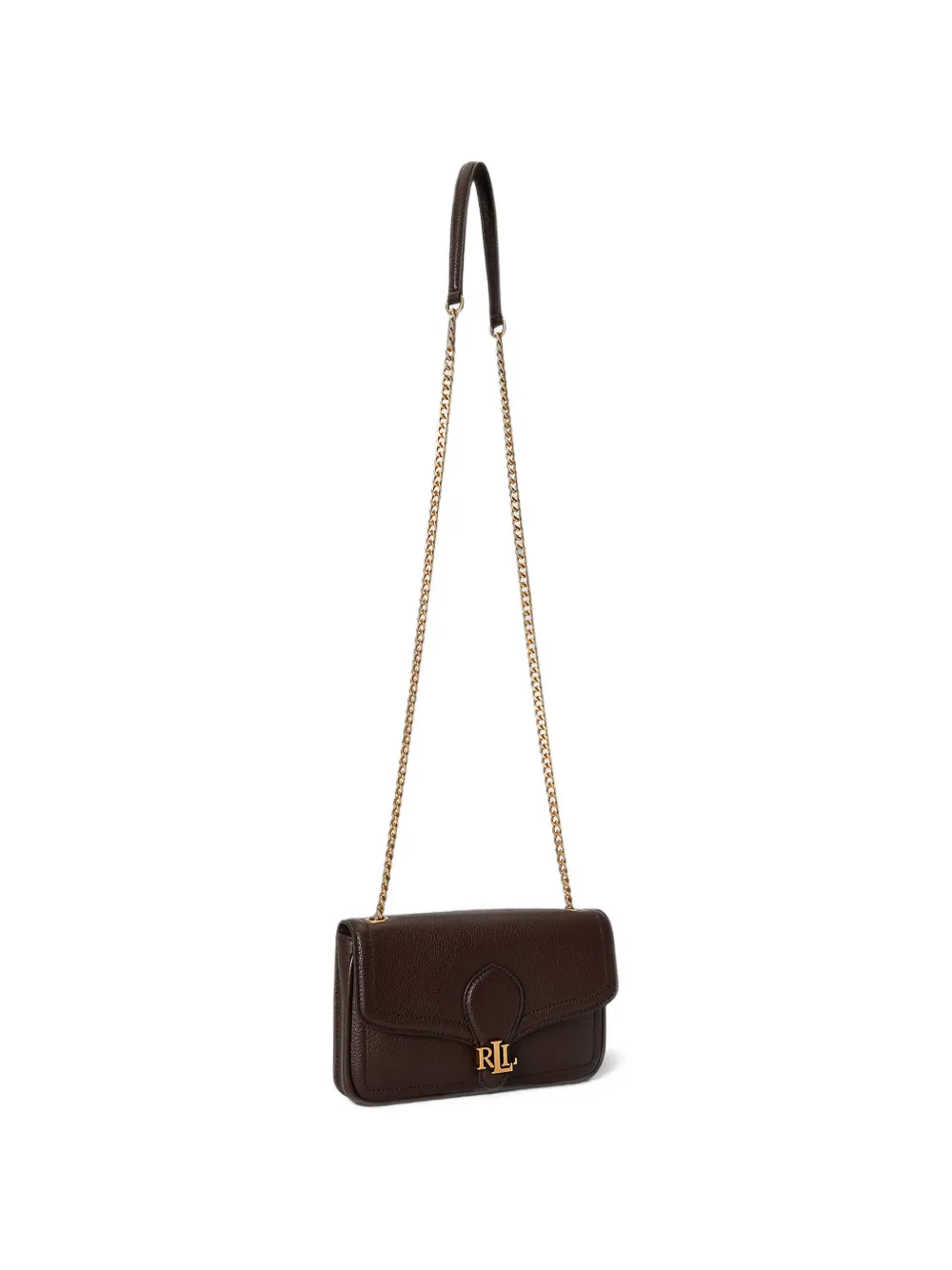 Lauren Ralph Lauren Bradley schoudertas met schakelketting en logo-plakkaat Bruin