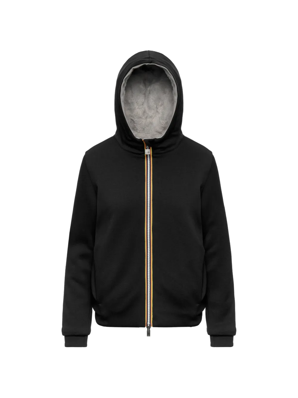 K-Way Felpa reversibile con cappuccio - Nero