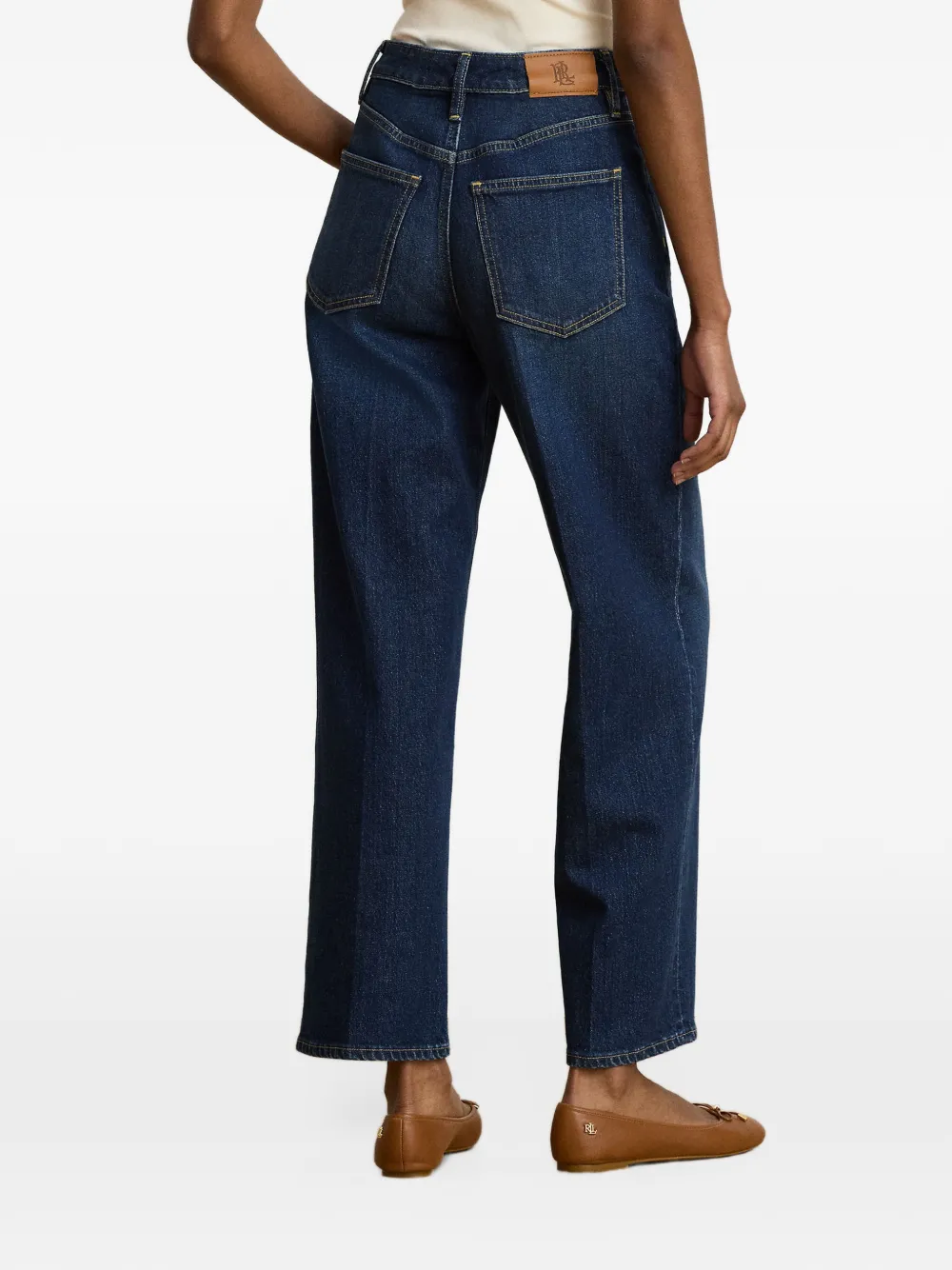 Lauren Ralph Lauren high-waisted straight-leg jeans Blauw