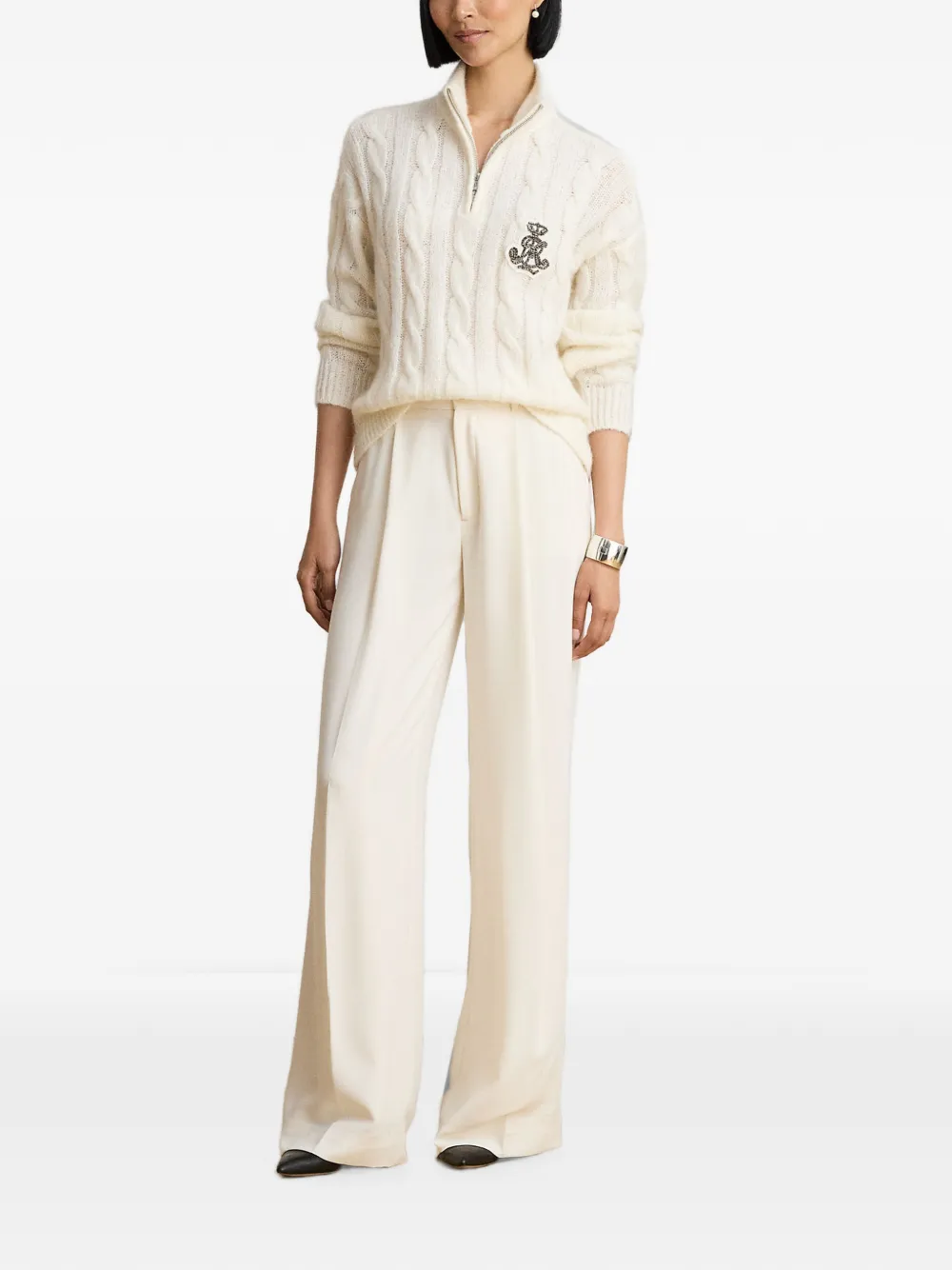 Lauren Ralph Lauren Kabelgebreide trui Beige