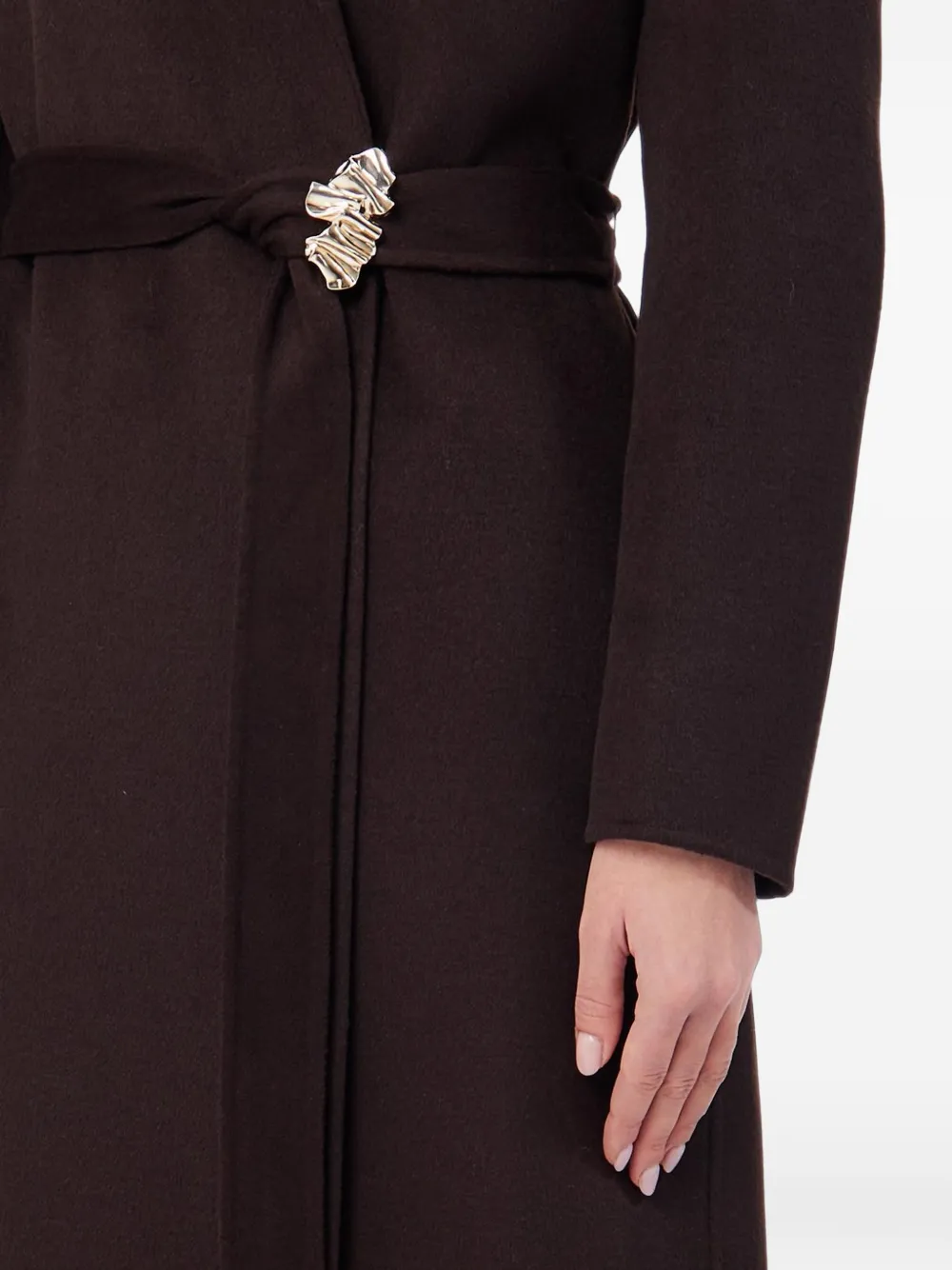 LIU JO long coat with belt jewel Bruin