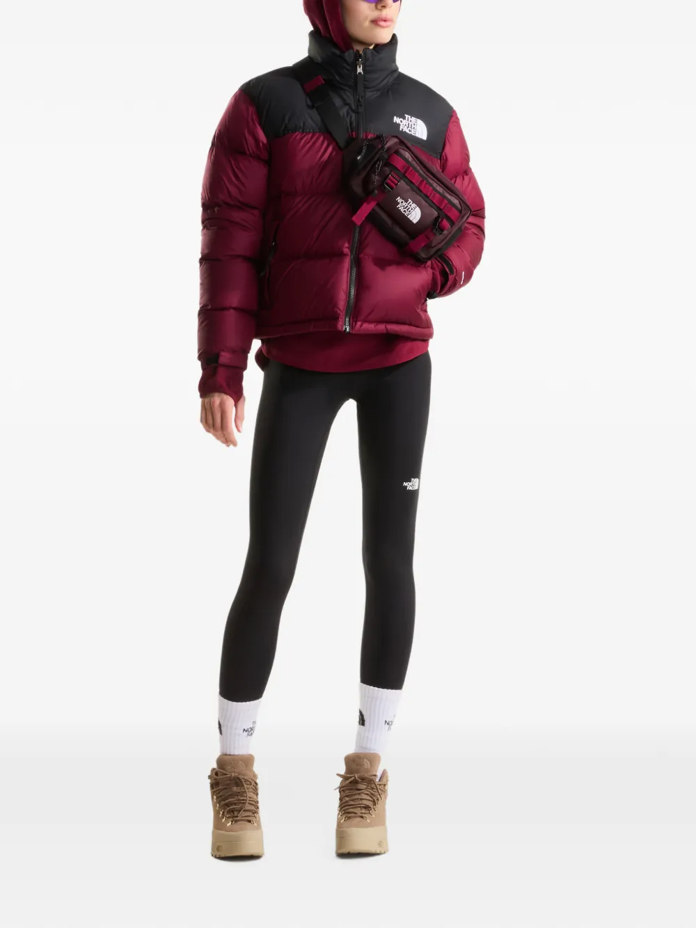 The North Face Donsjack met hoge hals Rood
