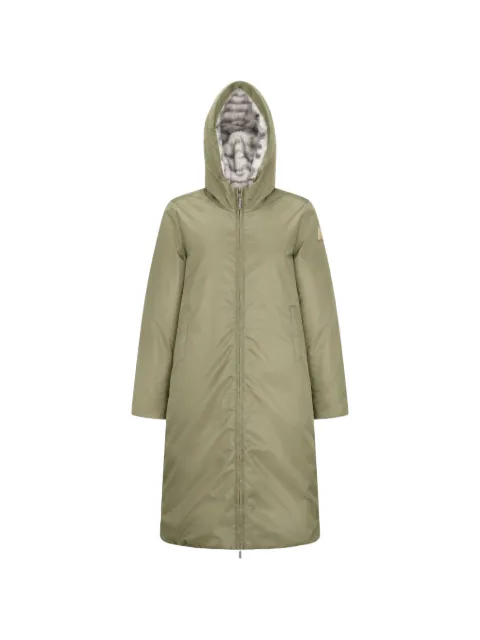 K-Way hooded logo-patch coat