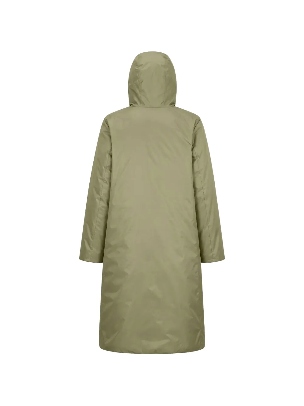 K-Way Jas met logopatch en capuchon Groen
