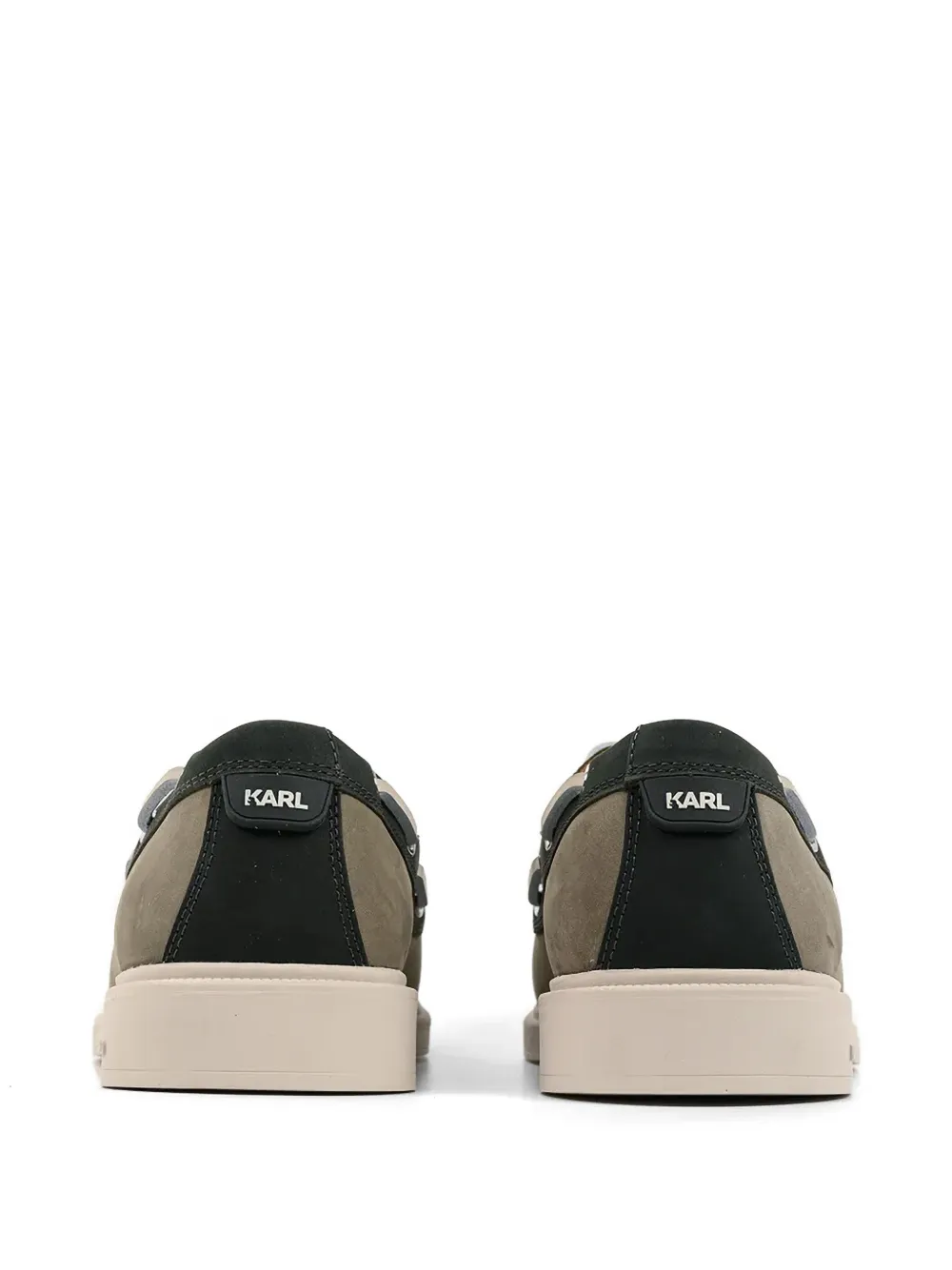 Karl Lagerfeld colour-block boat shoes Groen