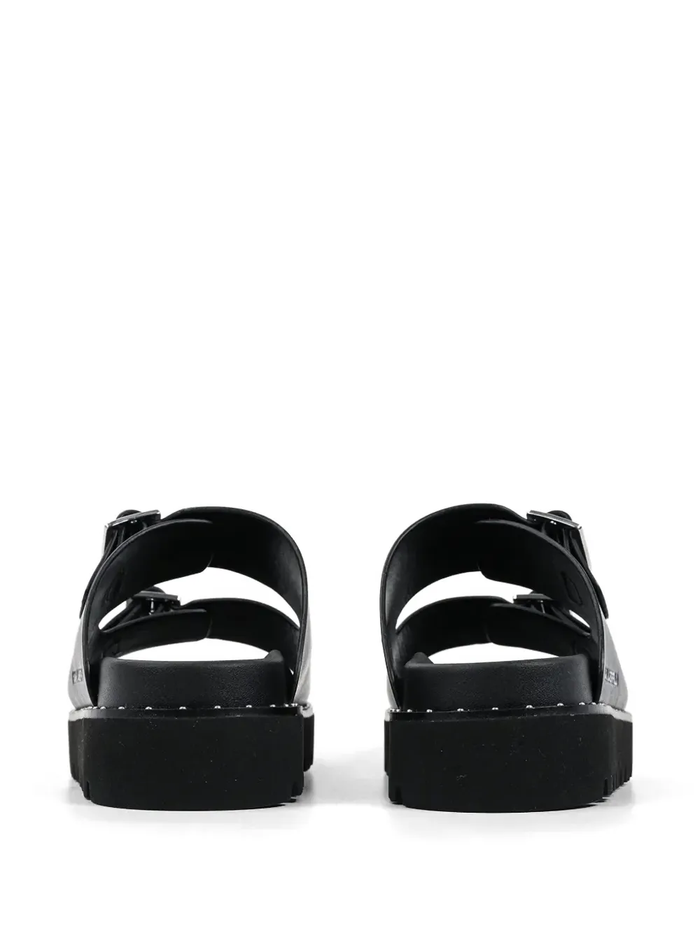 Karl Lagerfeld buckle-fastening platform slides Zwart