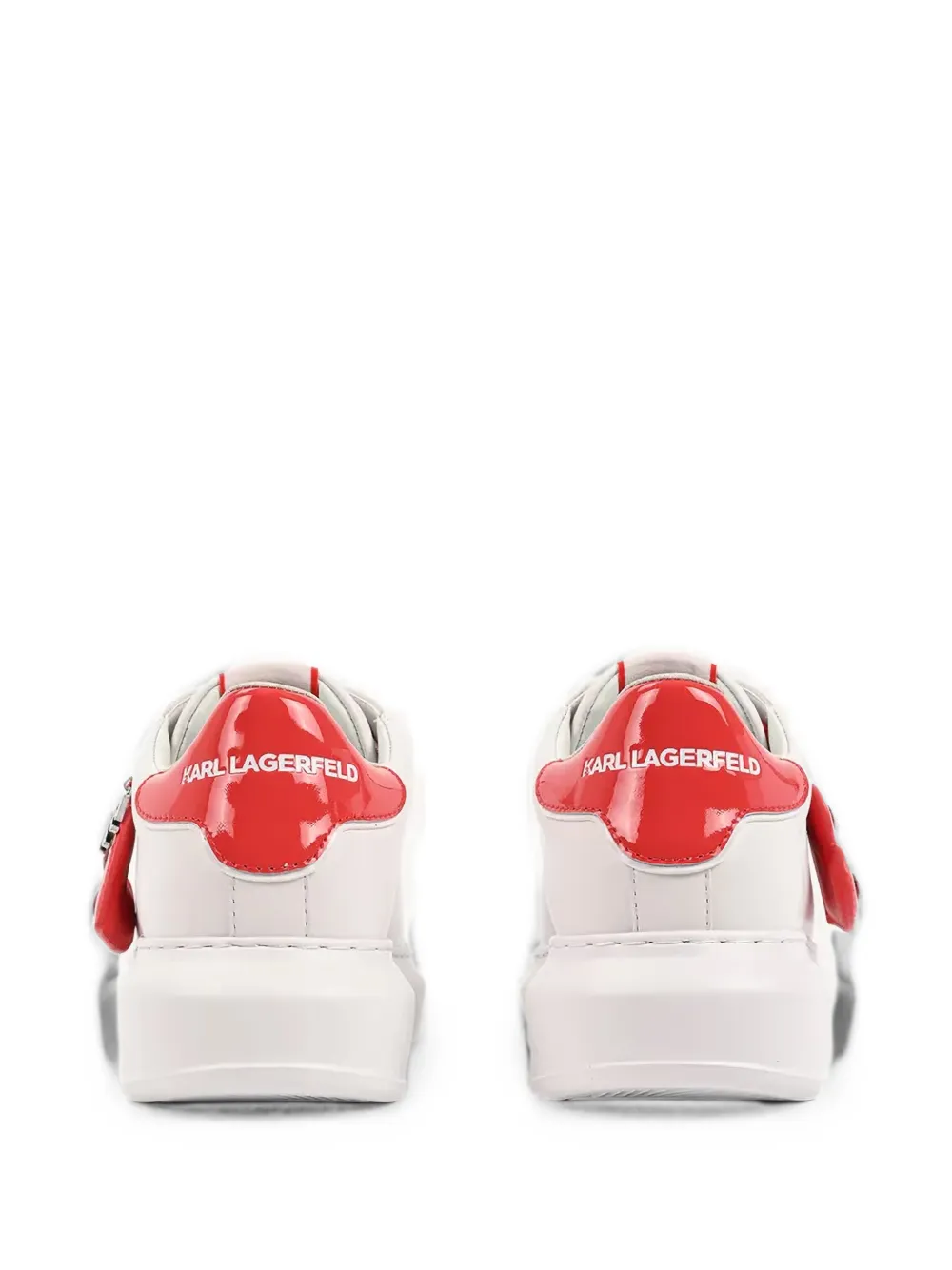 Karl Lagerfeld heart-motif logo-print sneakers Wit