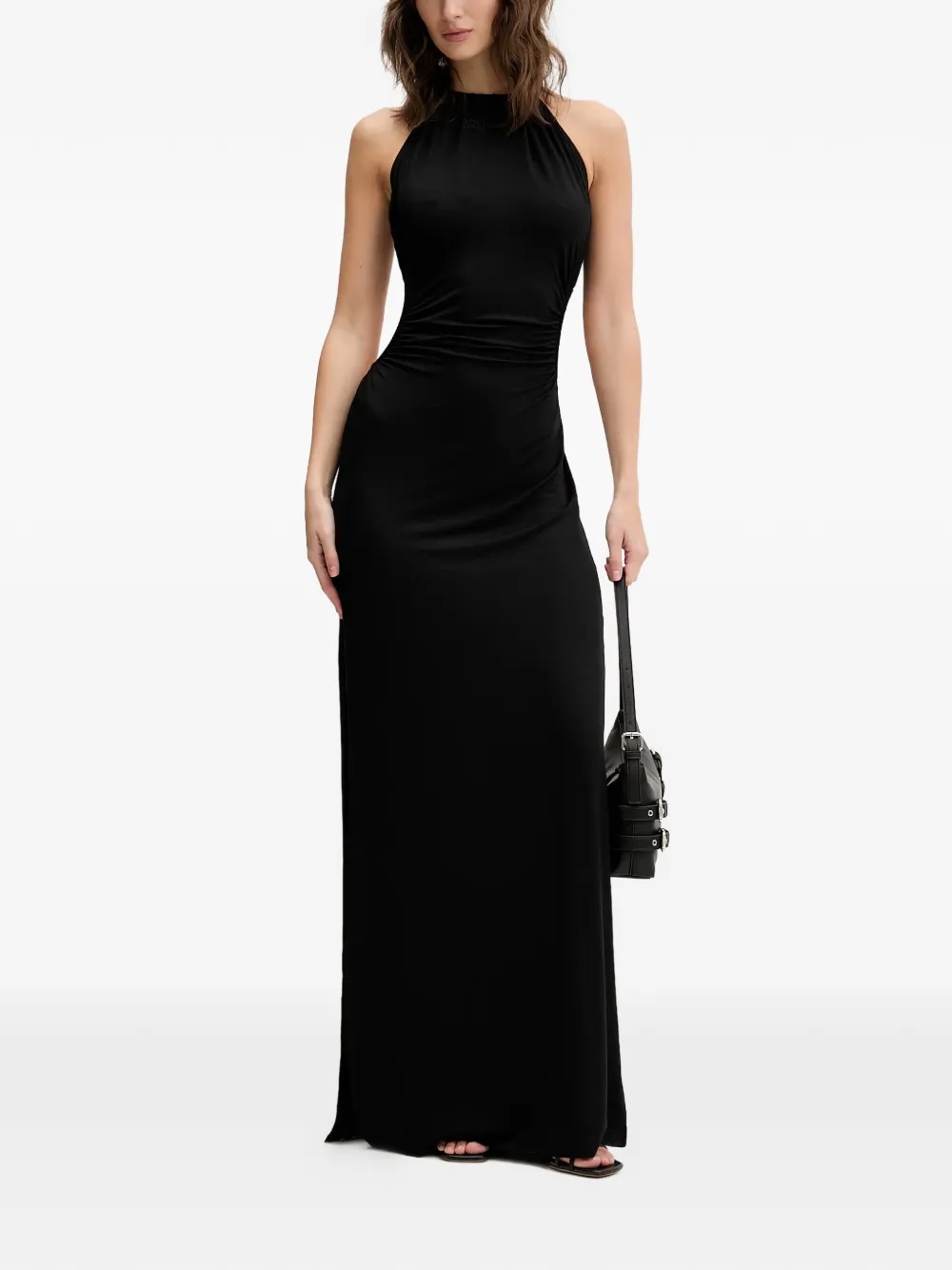 Karl Lagerfeld Jeans halterneck maxi dress - Nero