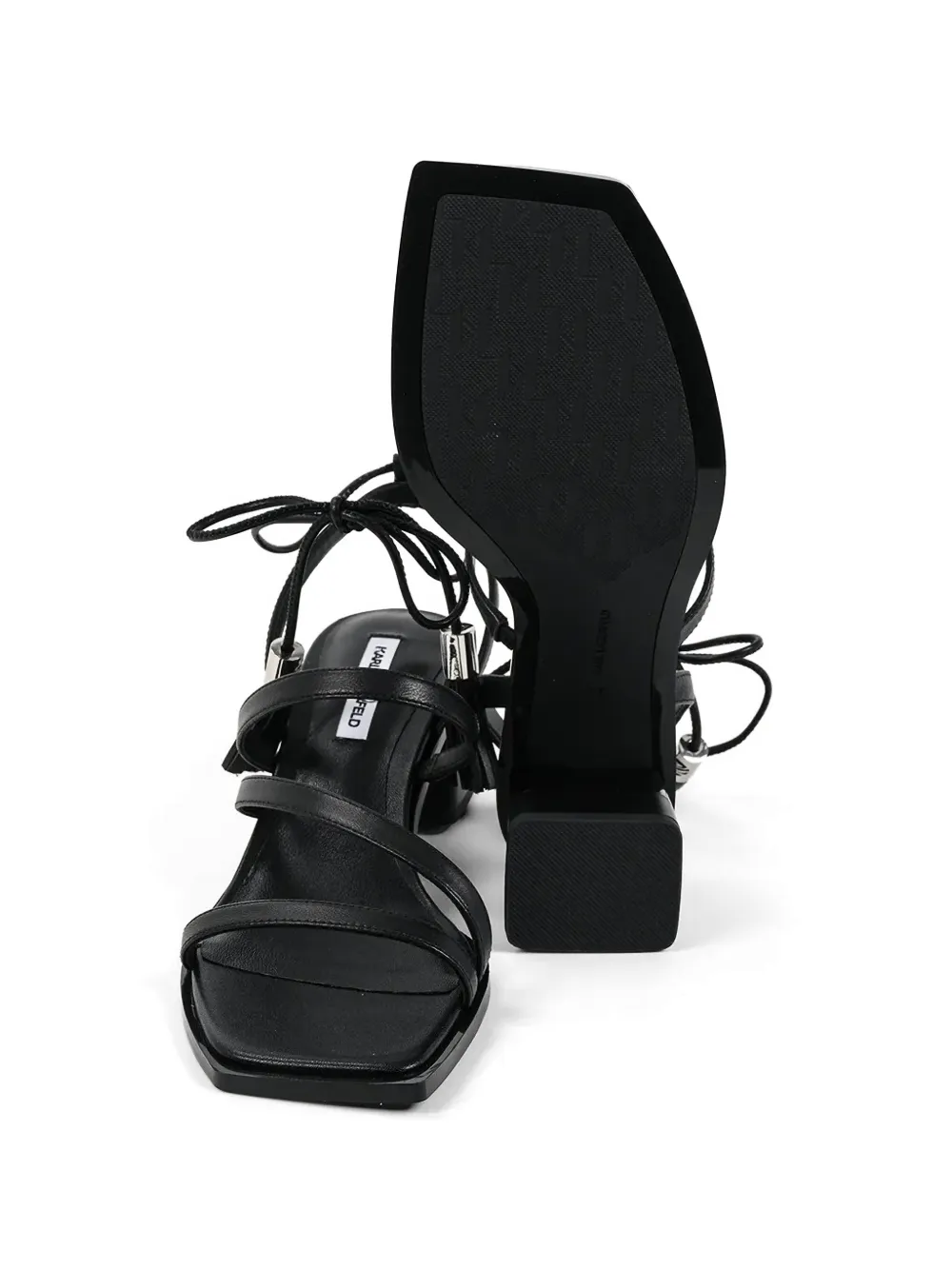 Karl Lagerfeld tassel-detail strappy sandals Zwart