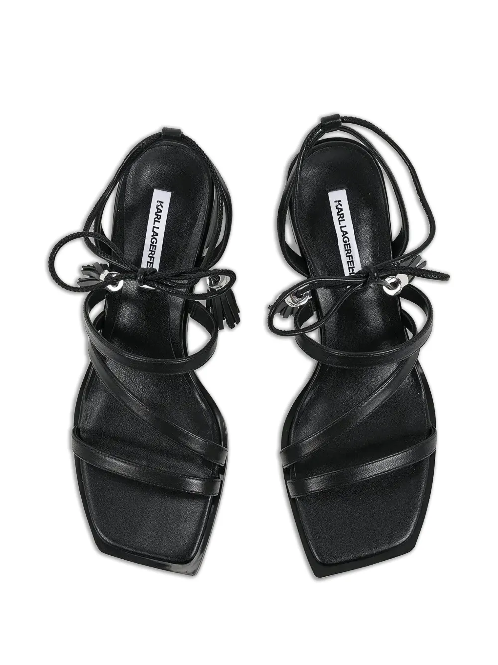 Karl Lagerfeld tassel-detail strappy sandals Zwart