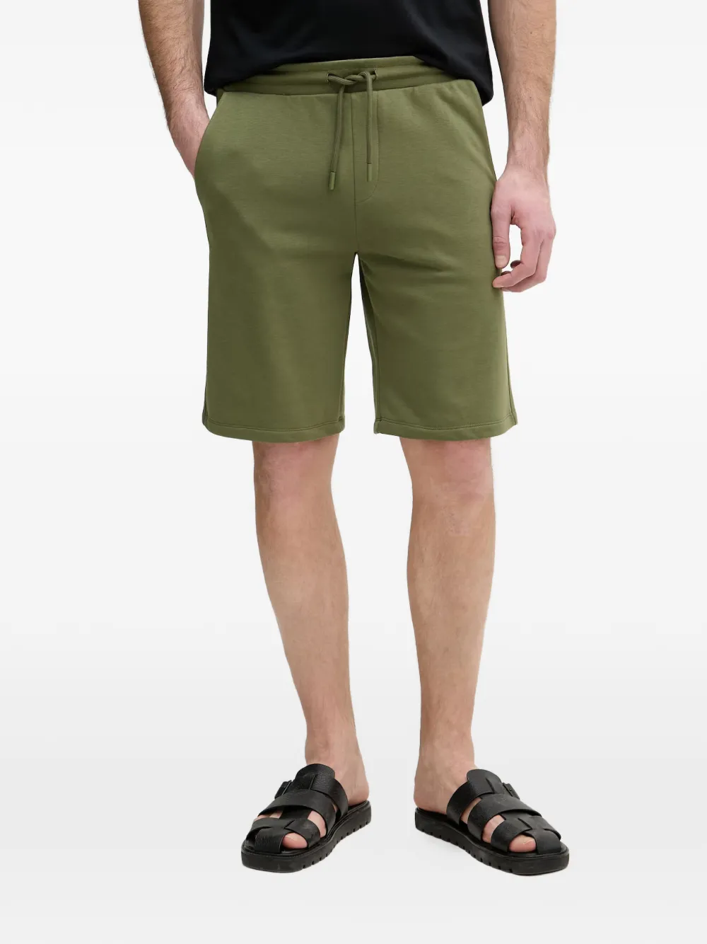 Karl Lagerfeld logo-embroidered drawstring shorts - Grün