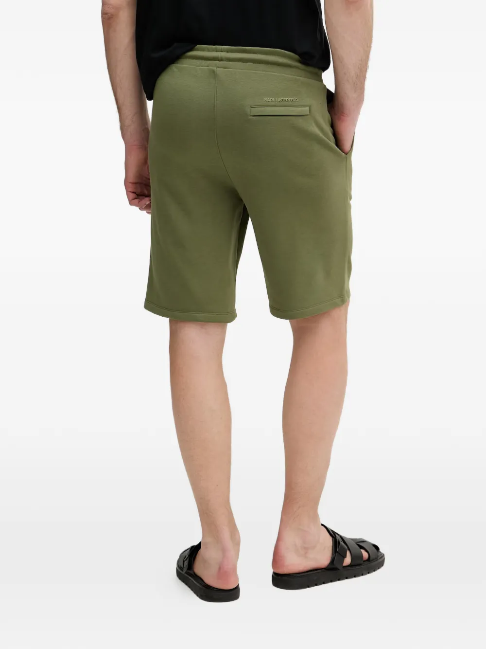 Karl Lagerfeld Shorts met geborduurd logo Groen