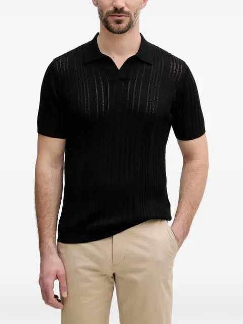Karl Lagerfeld playera tipo polo de tejido calado