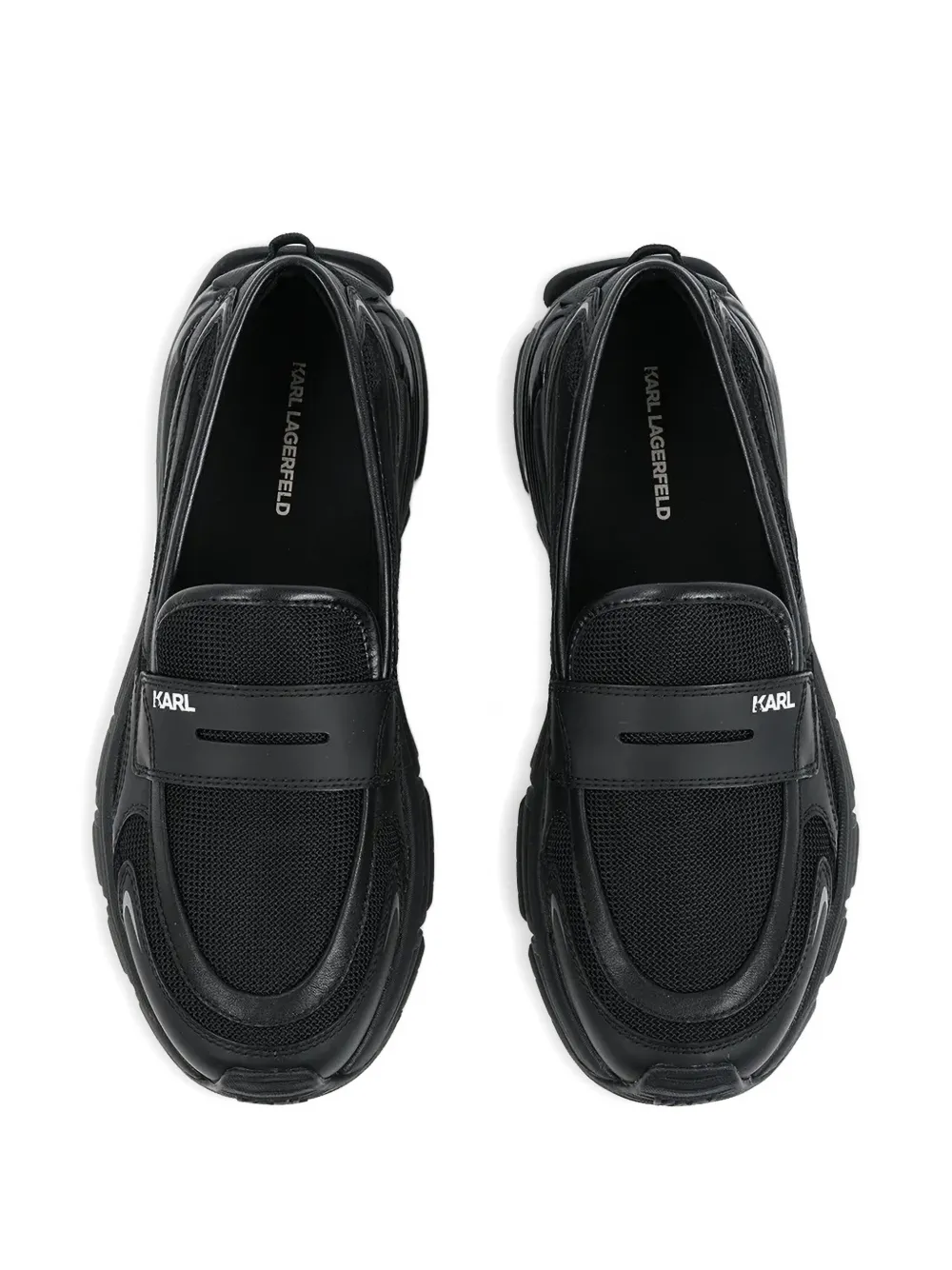 Karl Lagerfeld Orion logo-plaque loafers Zwart