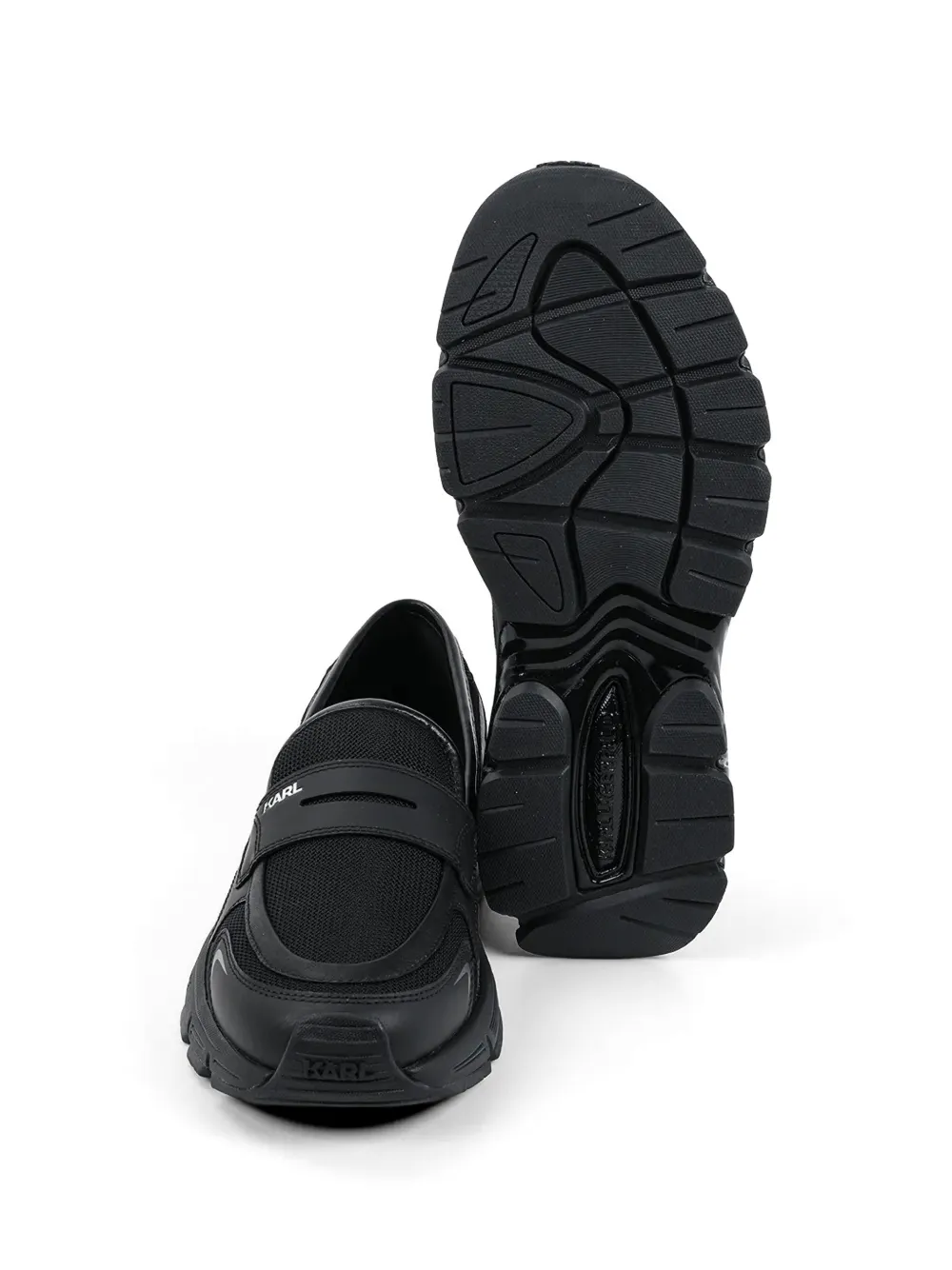 Karl Lagerfeld Orion logo-plaque loafers Zwart