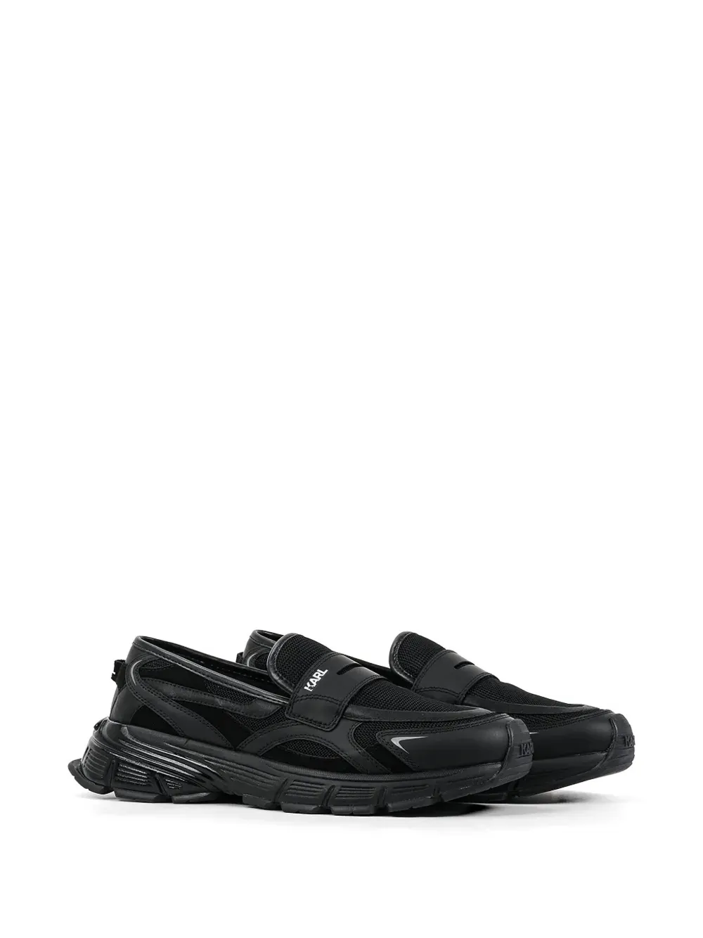 Karl Lagerfeld Orion logo-plaque loafers Zwart