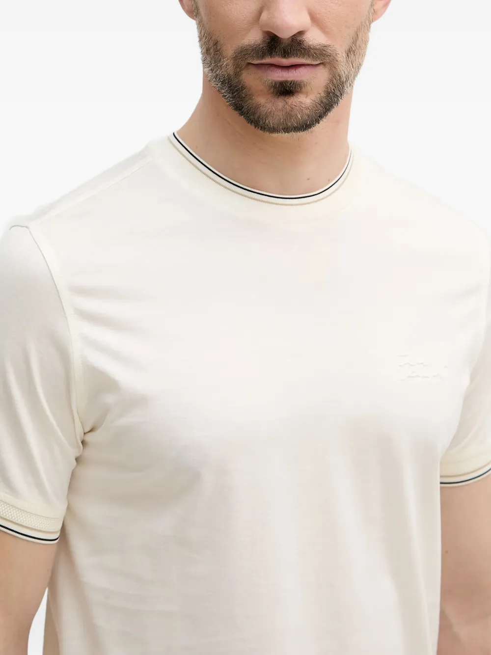 Karl Lagerfeld T-shirt met geborduurd logo Beige
