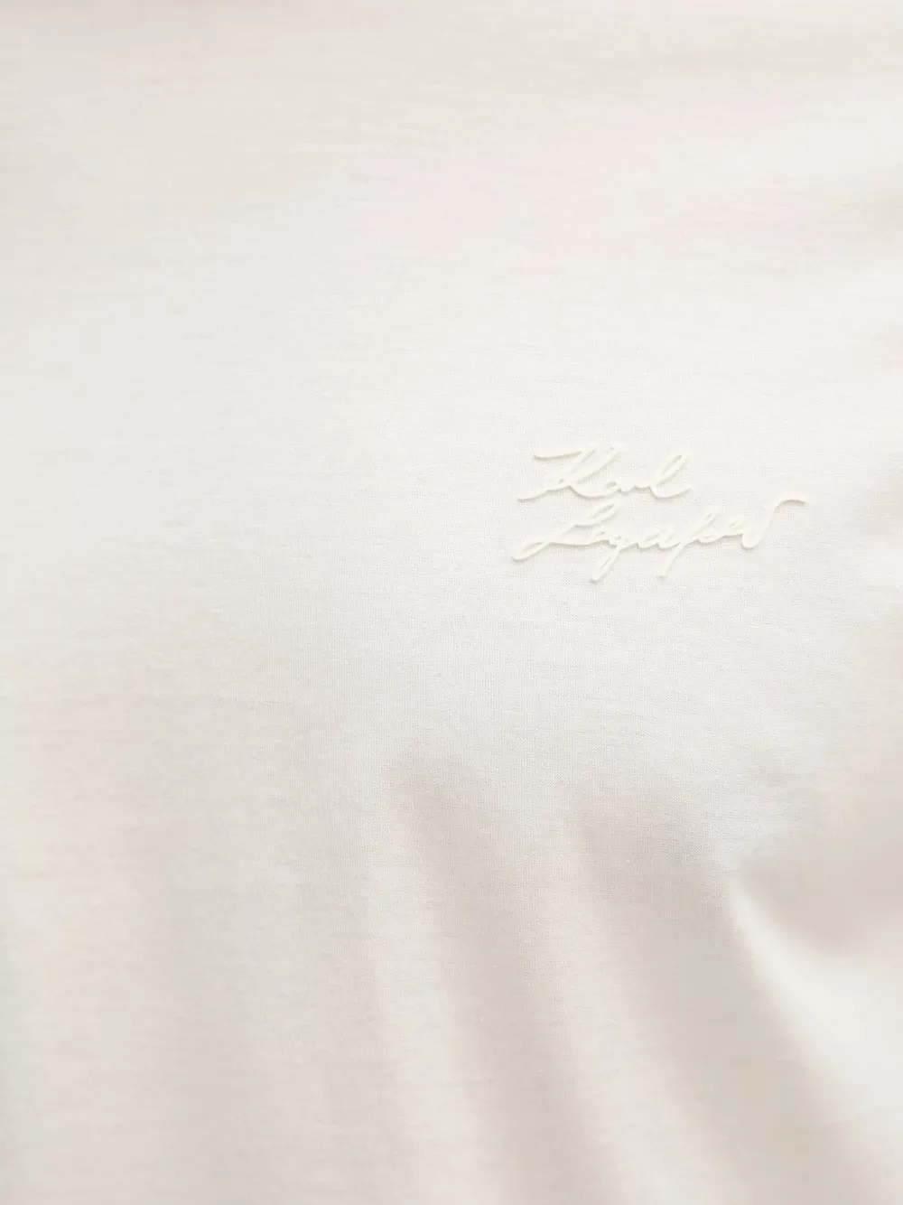 Karl Lagerfeld T-shirt met geborduurd logo Beige